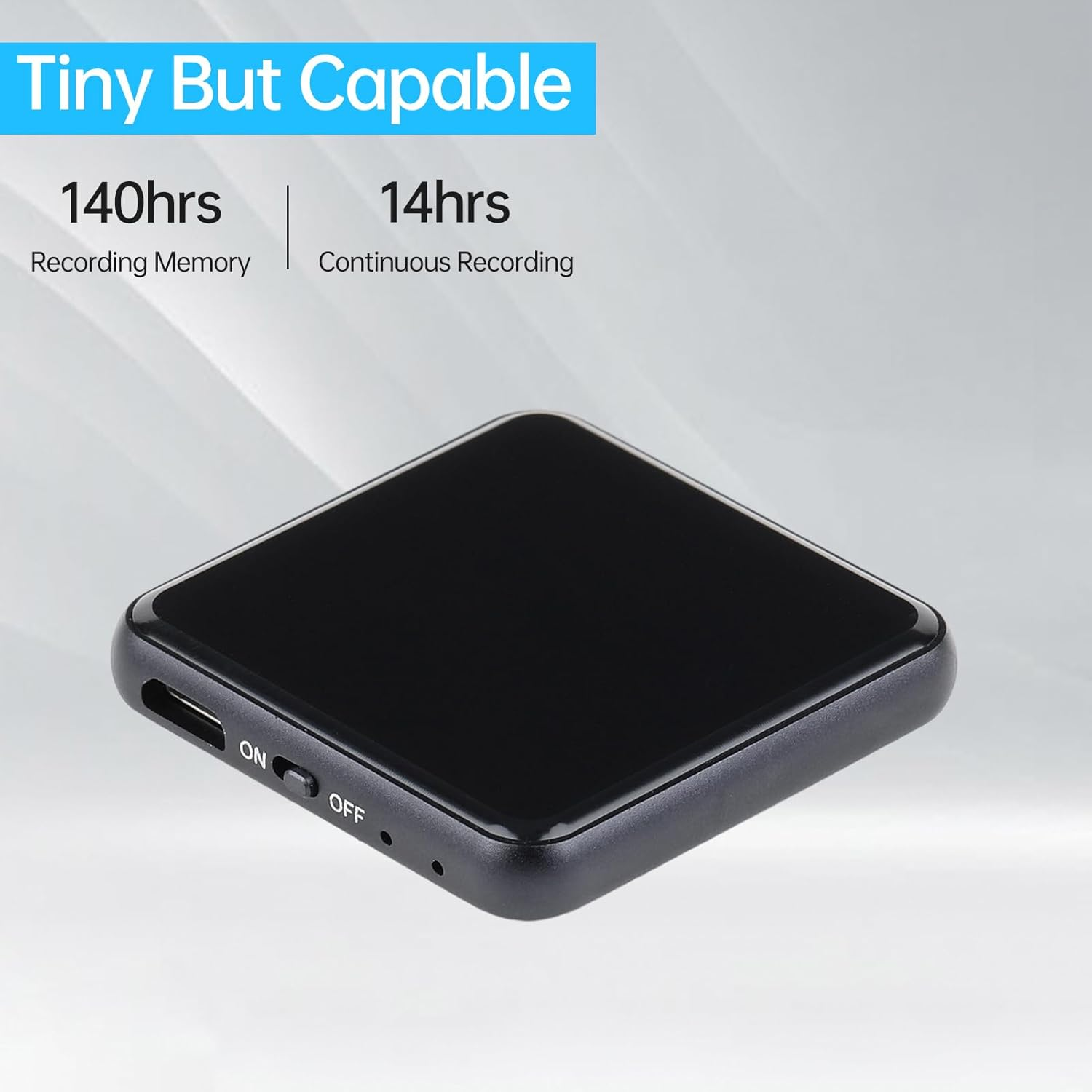 GUYOS 16GB Digital Voice Recorder Voice Activated Recorder MP3 Player HD Recording 14Hrs Continuous Recording and 140Hrs Recorded Files Ideal for Meeting Lecture Interview Class MP3 WAV Record image number 2