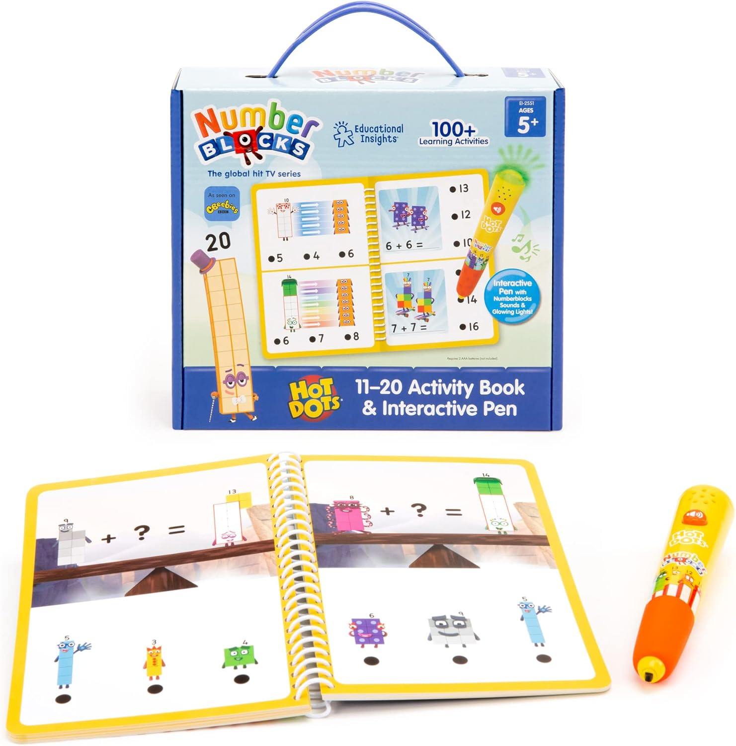 Educational Insights Hot Dots Numberblocks Workbook Numbers 11-20 with Interactive Pen, 60+ Activities, Easter Basket Stuffer for Kids Ages 5+ image number 4