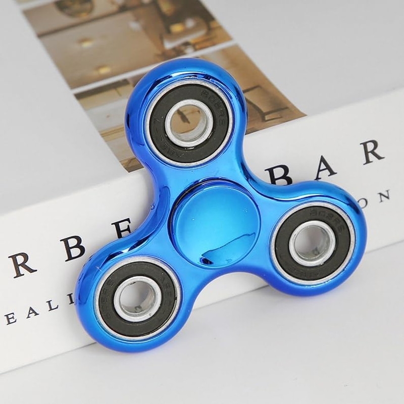 HERSE Tri-Wing Fidget Spinner, Blue image number 4