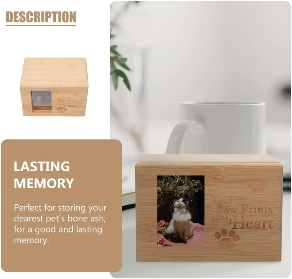 Elqater 1Pc Pet Urn Ashes Urn Photo Frame Urn for Ashes Photo Frame Urn Decorative Urns for Ashes Dog Cremation Case image number 5