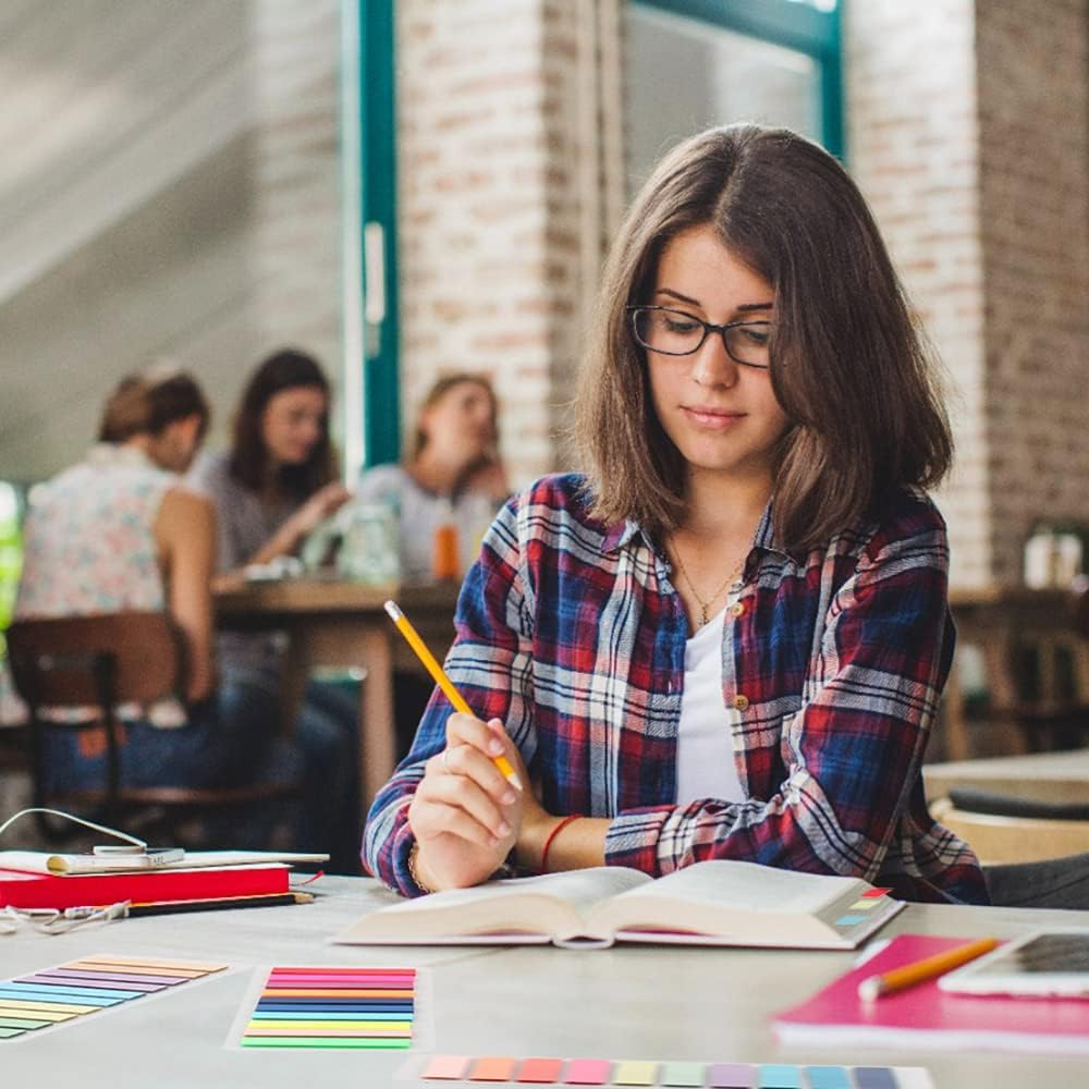 2400Pcs Sticky Tabs Book Tabs, Translucent Sticky Notes, Repositionable Book Markers, Morandi Book Flags Strip, Writable Book Annotation Supplies, Page Tabs, File Index Tabs image number 4