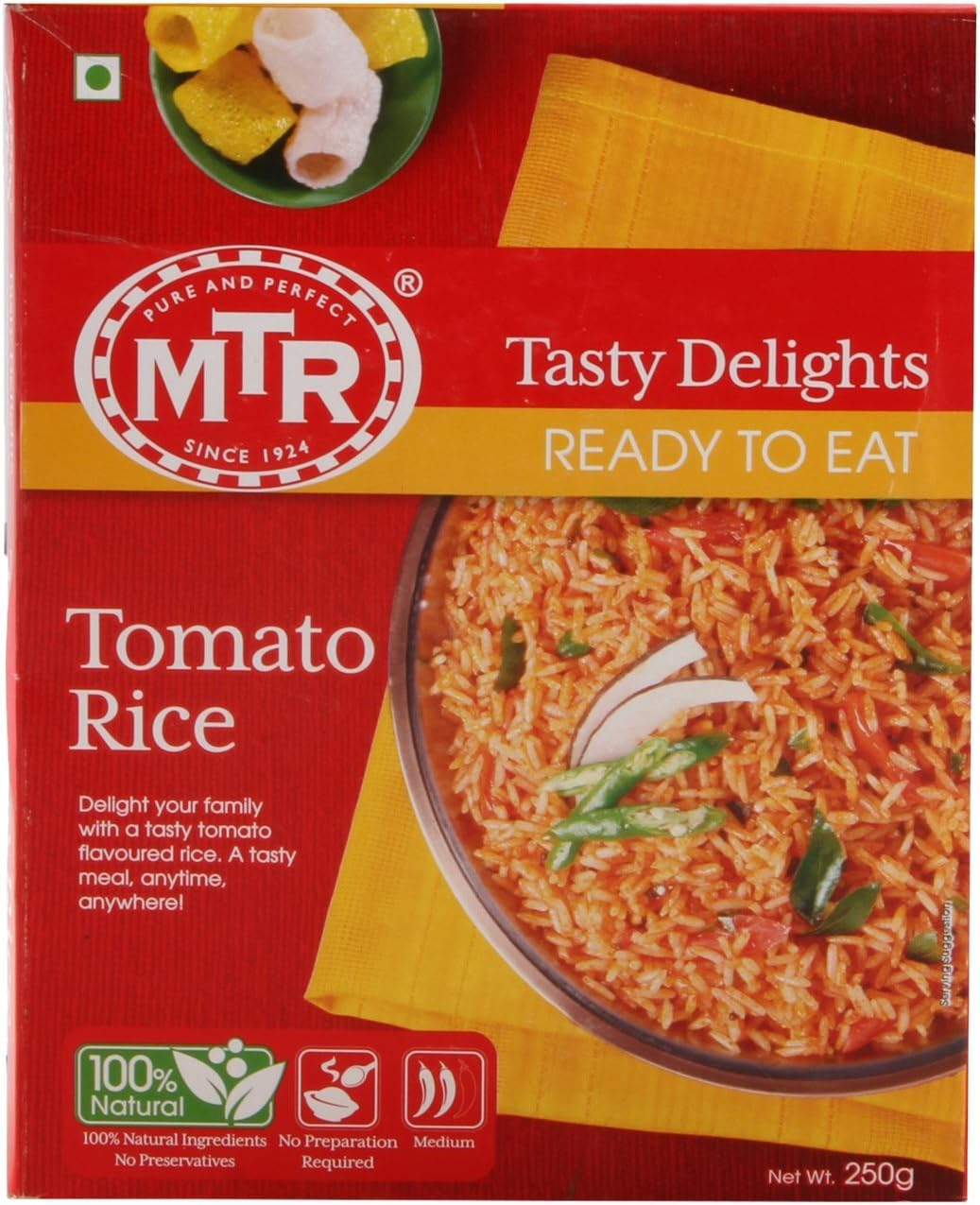 MTR Ready-To-Eat Tomato Rice, 250 G image number 3