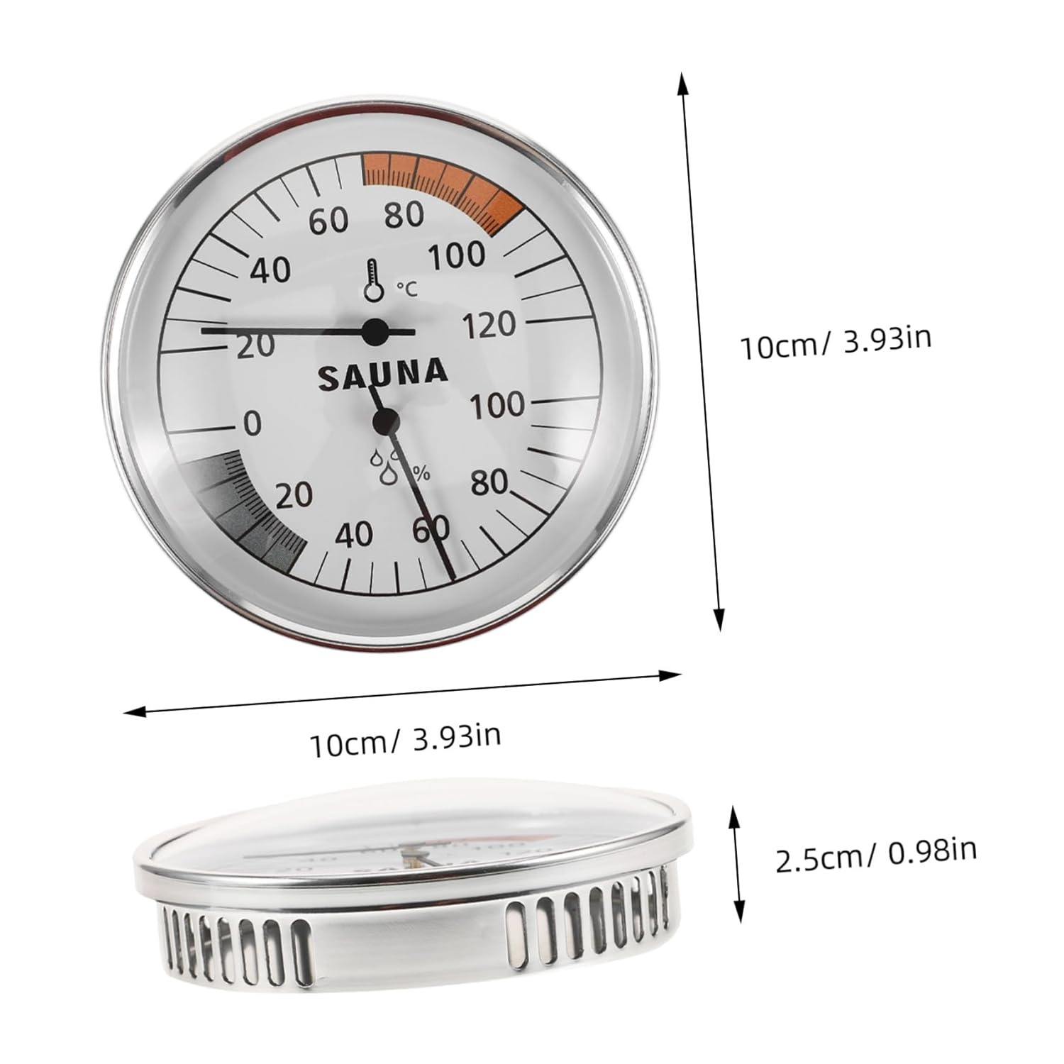 Outanaya Sauna Thermometer and Hygrometer Indoor Outdoor Temperature Humidity Gauge Multifunctional Display Suitable for Steam Rooms Nursery Garden Use image number 2