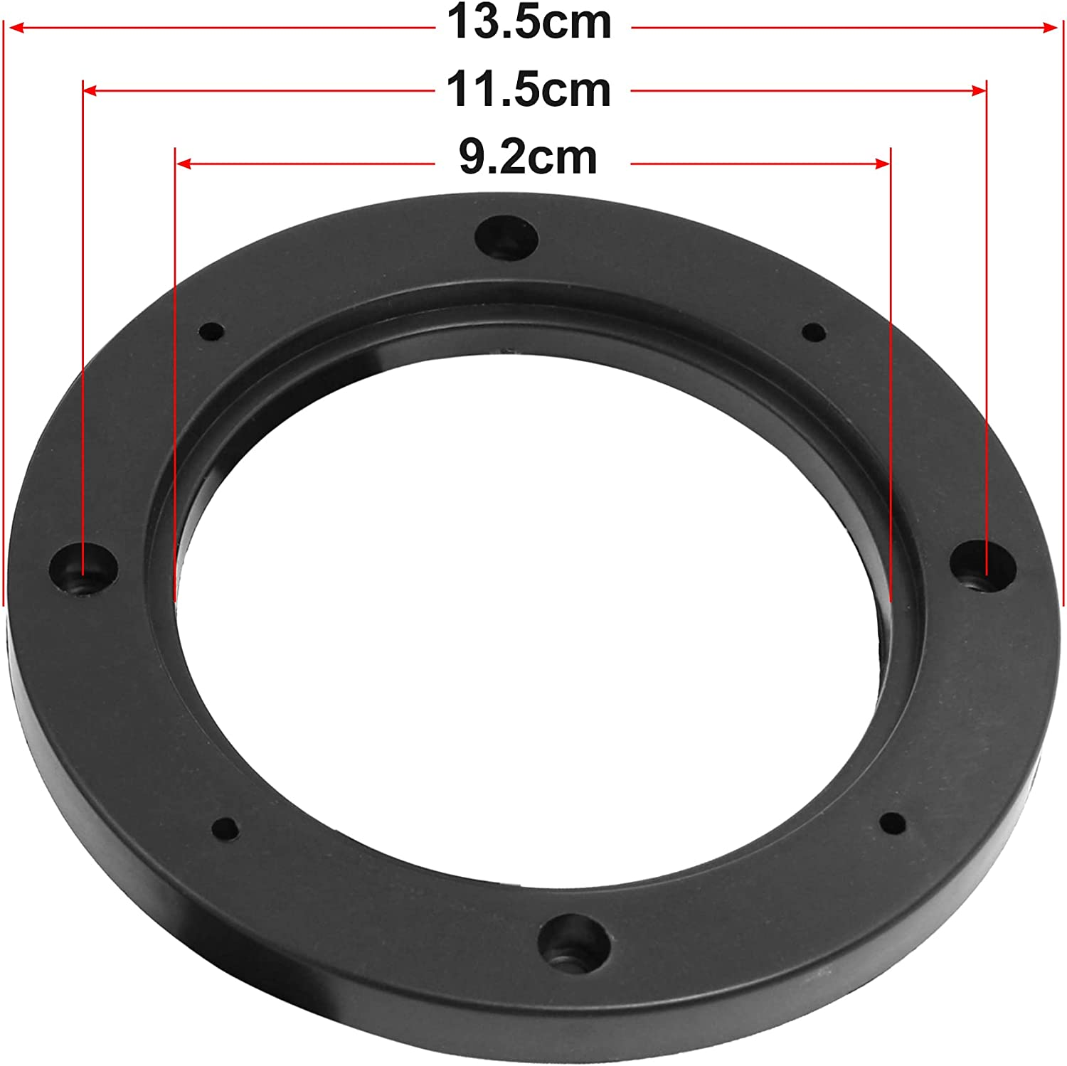 Uxcell Pair Universal 4" Car Speaker Spacer Adapter Bracket Holder Black image number 3