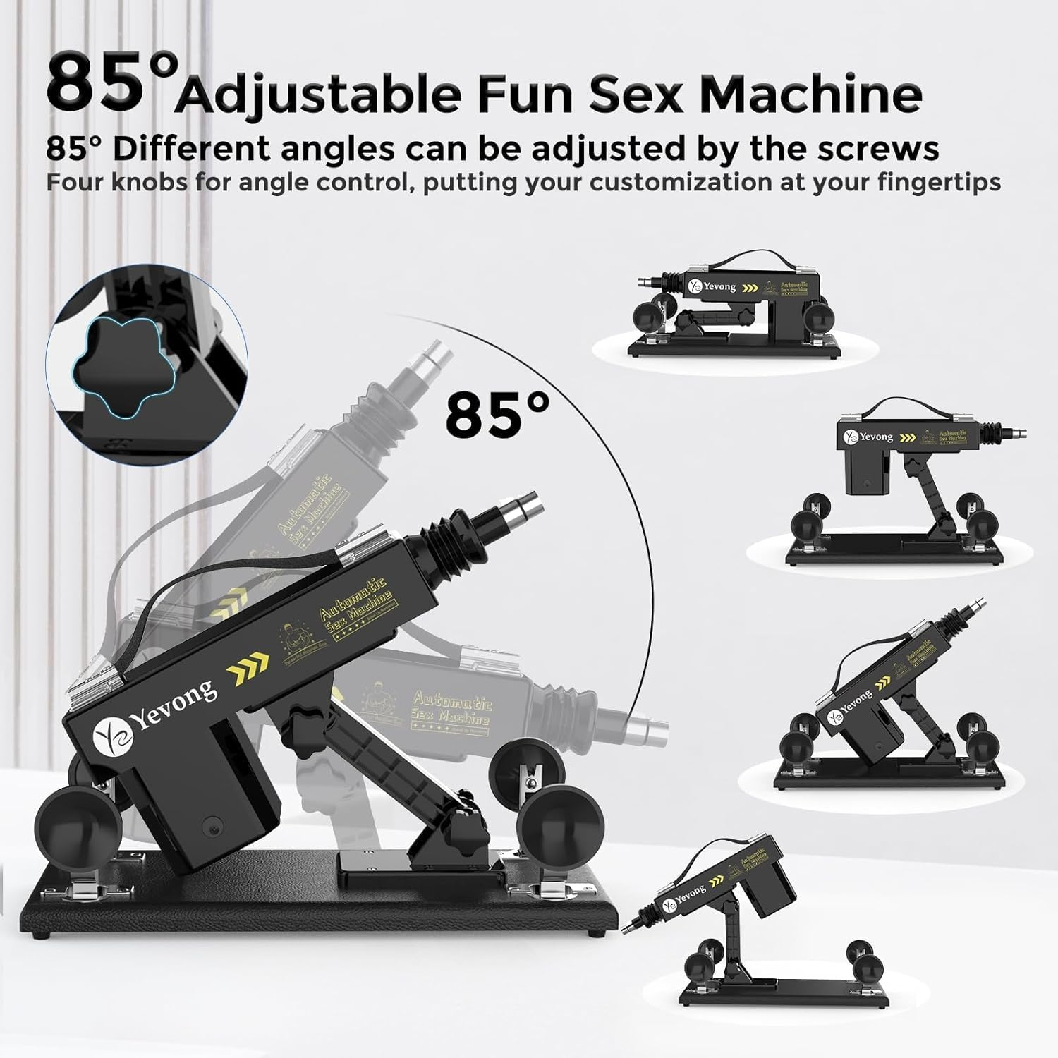 Automatic Sex Machine Thrusting Machine for Male and Femal Love Machine Adult Sex Toy 3XLR Connector Thrusting Dildo Machinegun for Senior Player Thruster with 5 Attachments image number 3