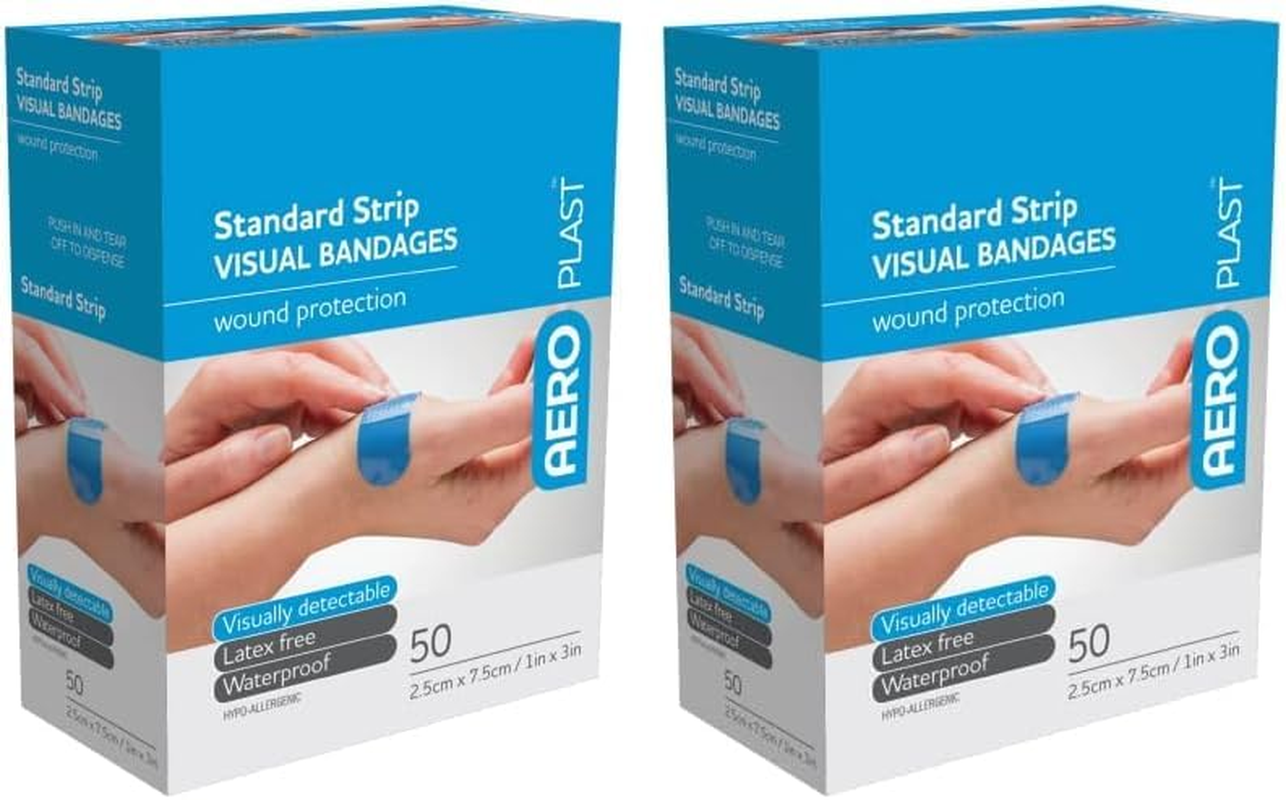 Aeroplast Premium Visual Bandages Extra Wide Plasters, Box of 50 image number 1