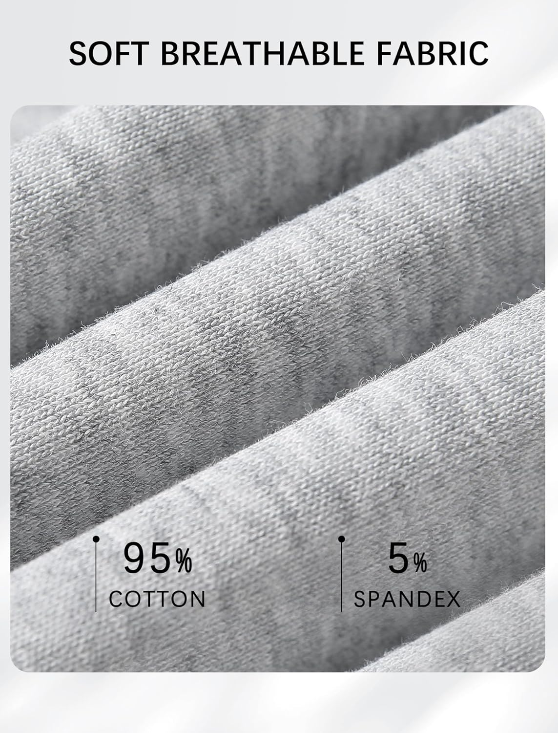 VOENXE Women'S Cotton Underwear High Waisted Ladies Panties,Comfortable Stretchy Full Coverage Brief,Breathable Undies,4 Pack image number 1