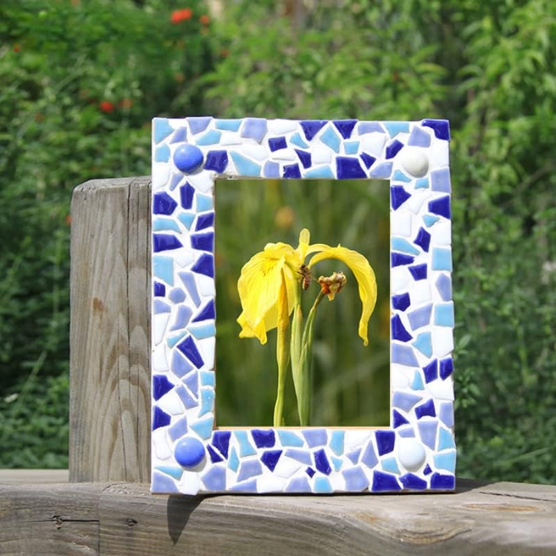 1.1LB Irregular Ceramics Mosaic Tiles, Mosaic Pieces Stones for DIY Mosaic Making Craft Hobby Arts Home Wall Decoration (Green)