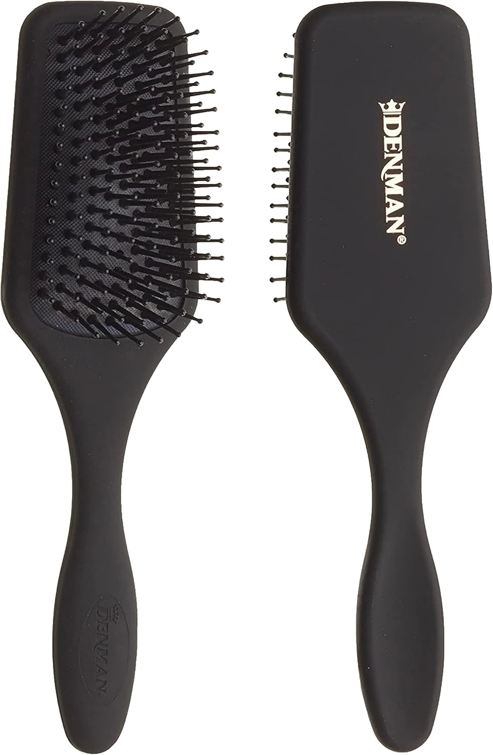 Denman (Black) Mini Paddle Cushion Hair Brush for Blow Drying, Detangling & on the Go Travel - Comfortable Styling, Straightening & Smoothing - for Women and Men, D84 image number 3
