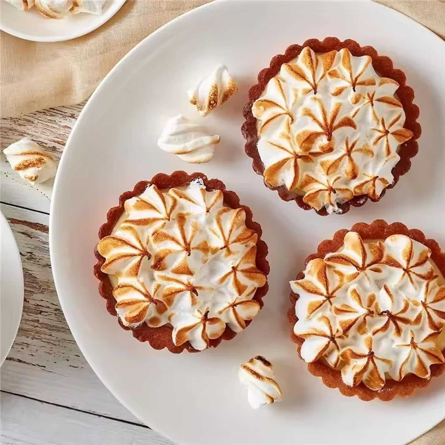 6Pcs Nonstick Mini Tart Pan Set, 4 Inch round Tart Tins with Removable Bottom, Easy Release Baking Pans for Cakes, Egg Tarts, Fruit Pies, Perfect for Home Baking and Professional Use image number 4