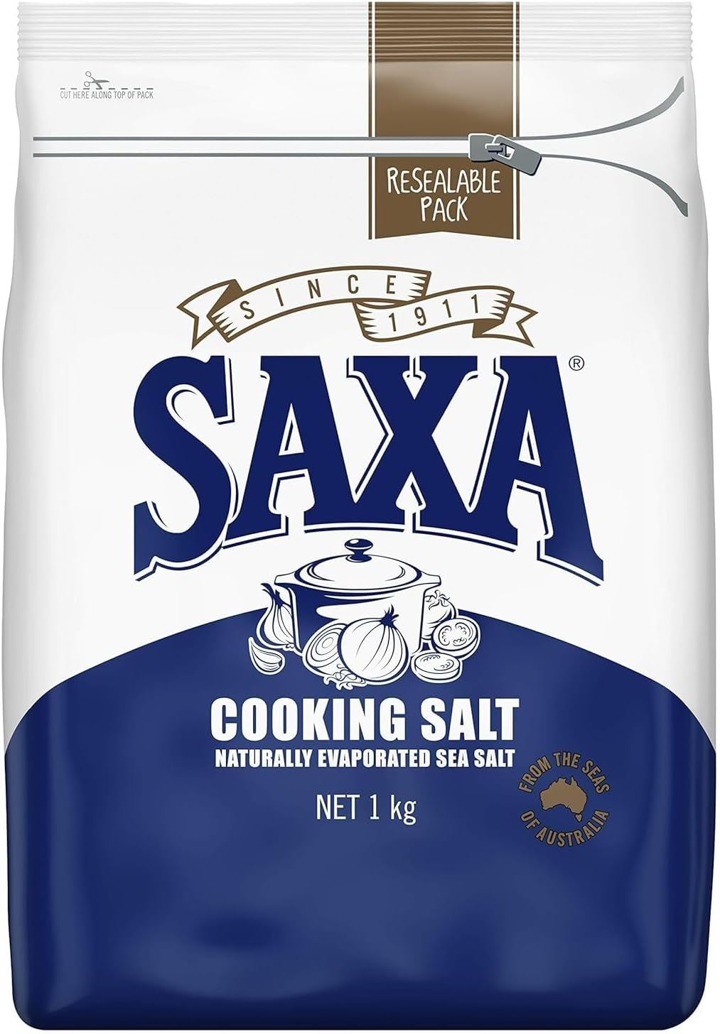 Saxa Cooking Salt 1 Kg (Pack of 5) image number 1