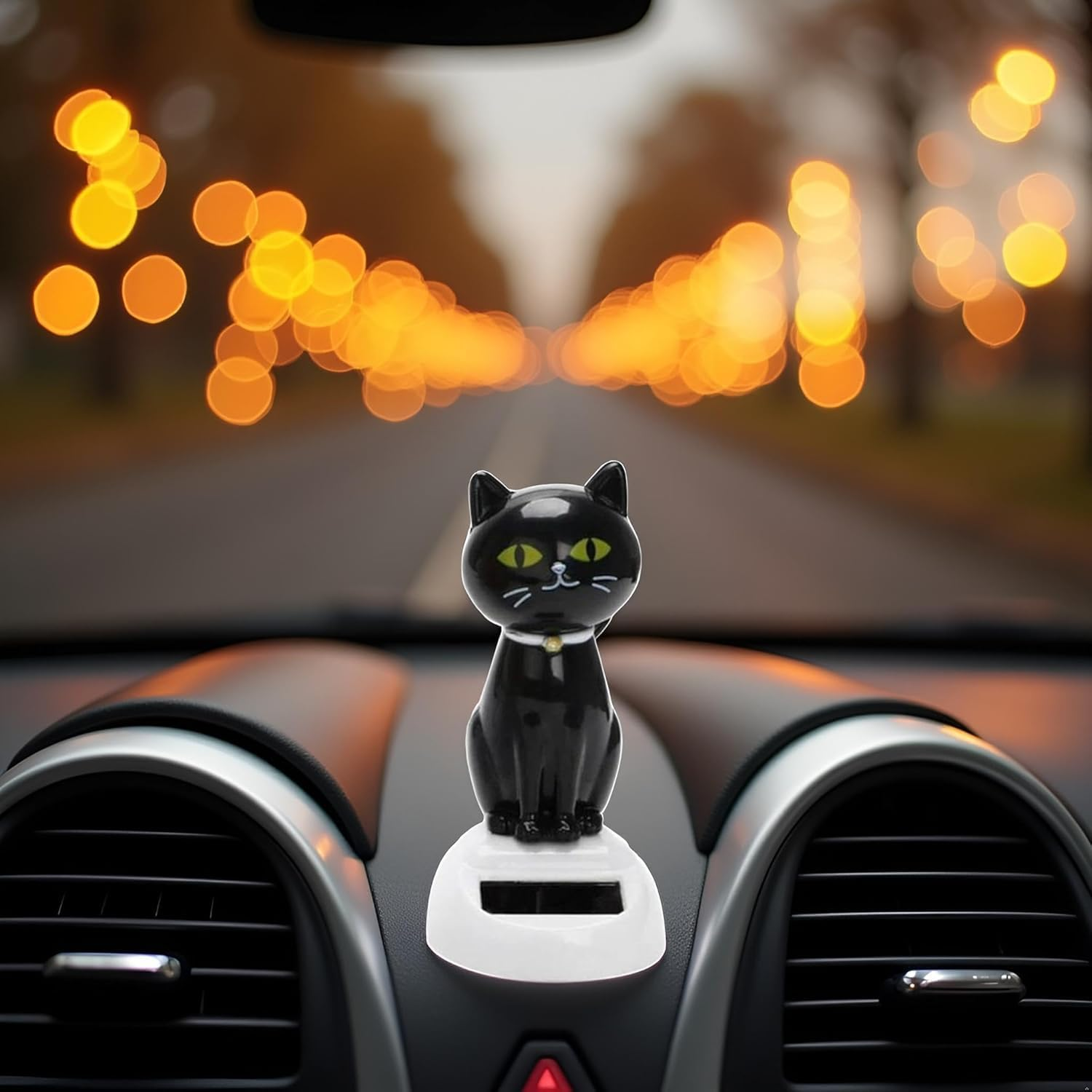 Solar Cat Toy Doll Dancing Cat Figure Car Ornament,Dancing Toys Ornaments Solar Powered Car Dashboard Interior Decoration Desktop Decor Gift Window Party Car Desk Home