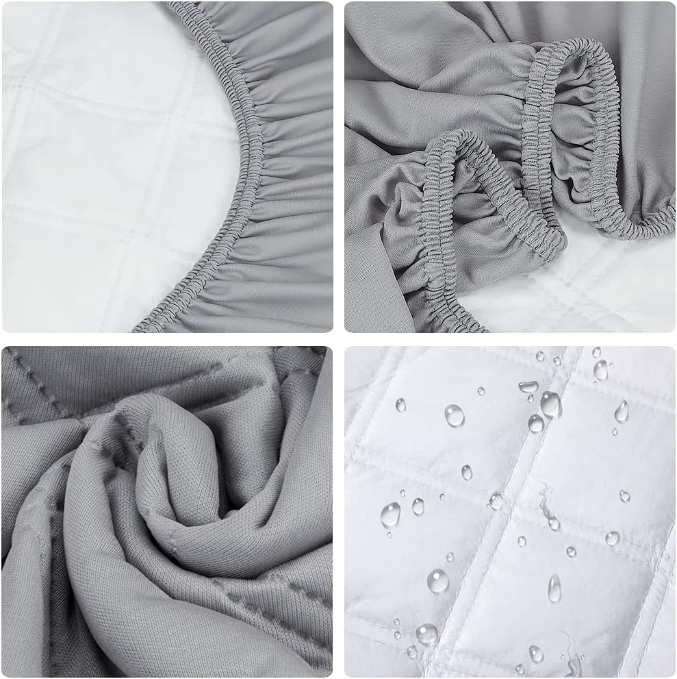 Yoofoss Waterproof Crib Mattress Protector, Quilted Fitted Crib Mattress Pad, Ultra Soft Breathable Toddler Mattress Protector Baby Crib Mattress Cover Breathable and Hypoallergenic (28''X52'') image number 2