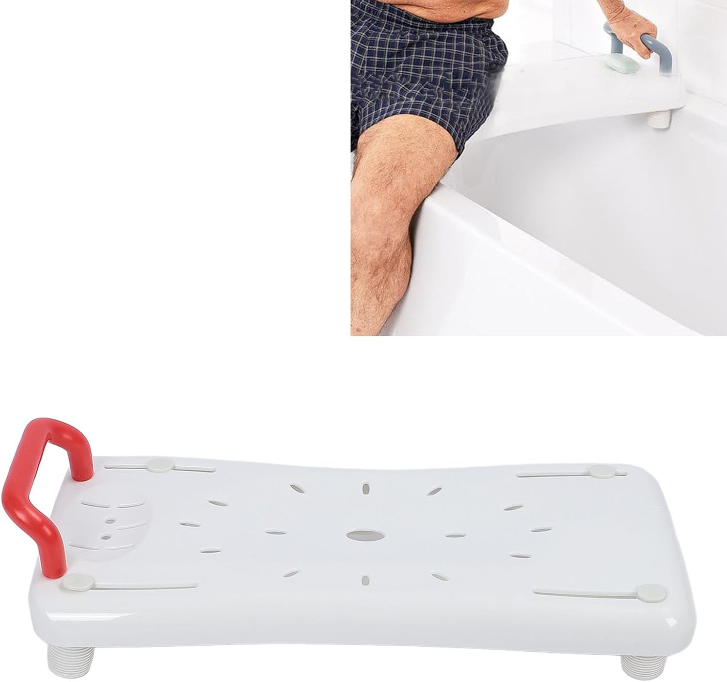 Jiawu Bathtub Shower Board, Bathtub Bench with Handle, Tub Benches for Bathtubs, Tub Transfer Bench, Bath Transfer Benches for Bathtub, Portable Shower Bench for Elderly Disabled image number 1