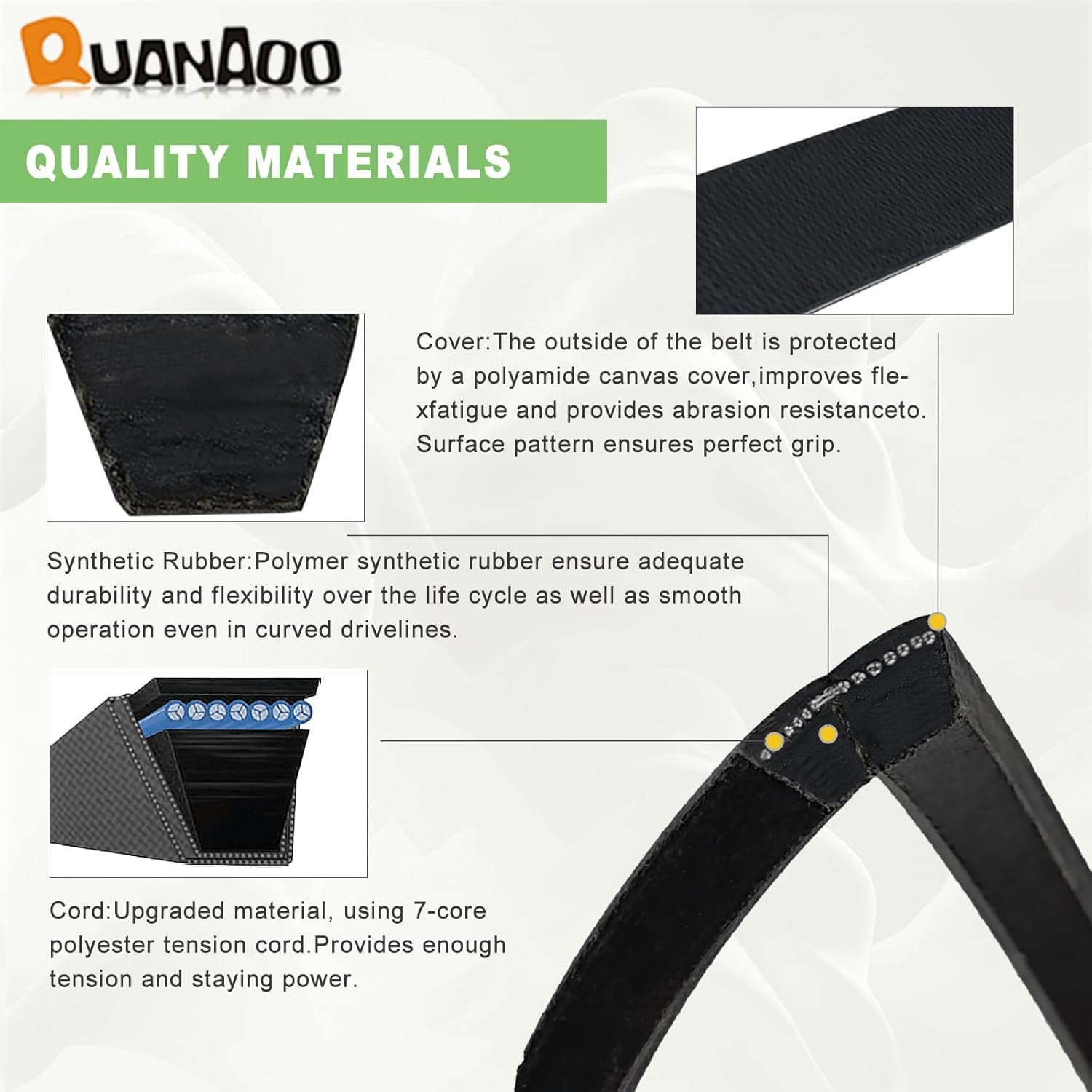 754-04317 Drive Belt 1/2" X 67" for Troy-Bilt MTD Cub Cadet Replace 954-04317A 754-04317 754-04317A 954-0431 954-0498 image number 1