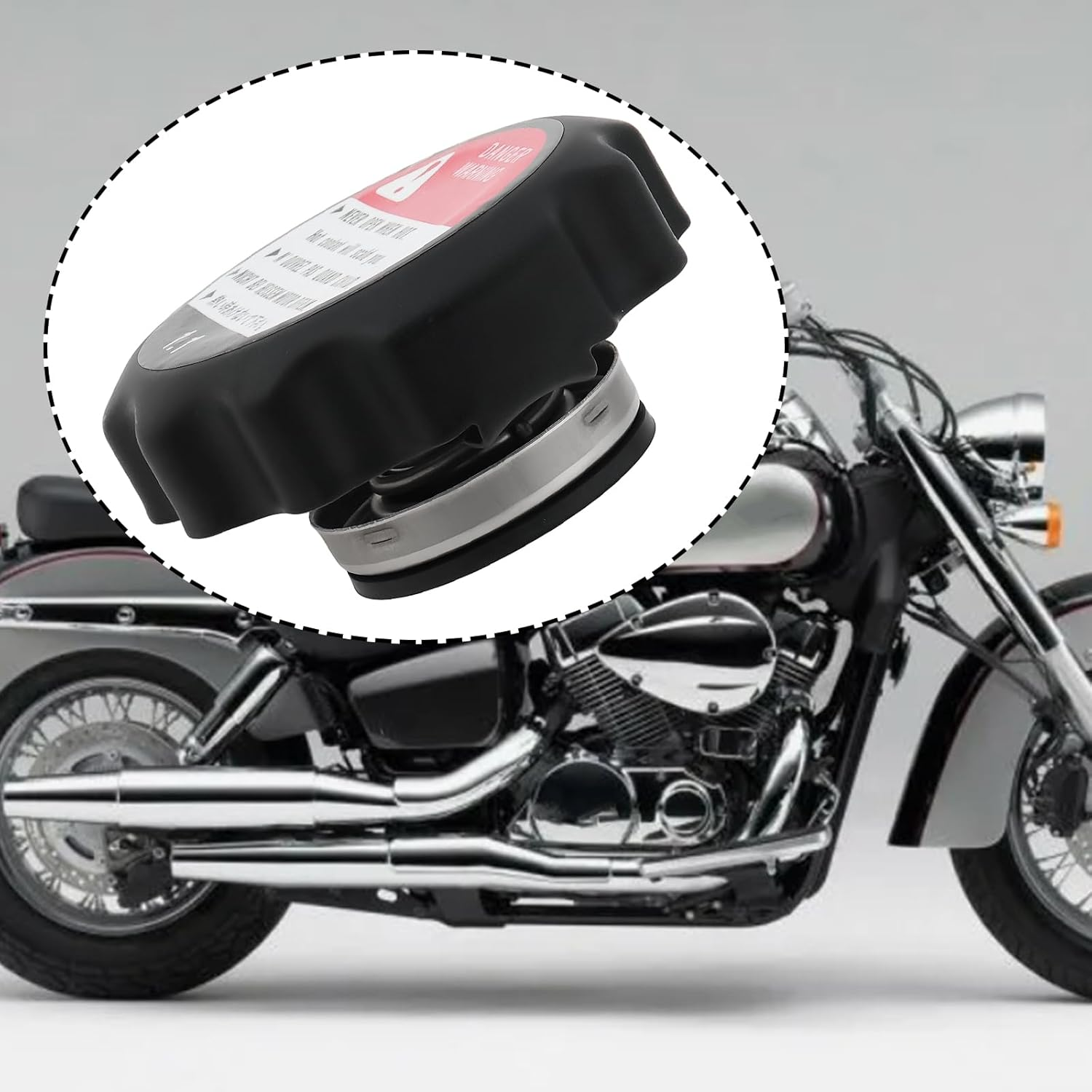 Motorcycle Radiator Cap Cover 19045-MY3-621 1.1 Bar Compatible with Honda VT VF GL ST Model Motorcycle image number 2