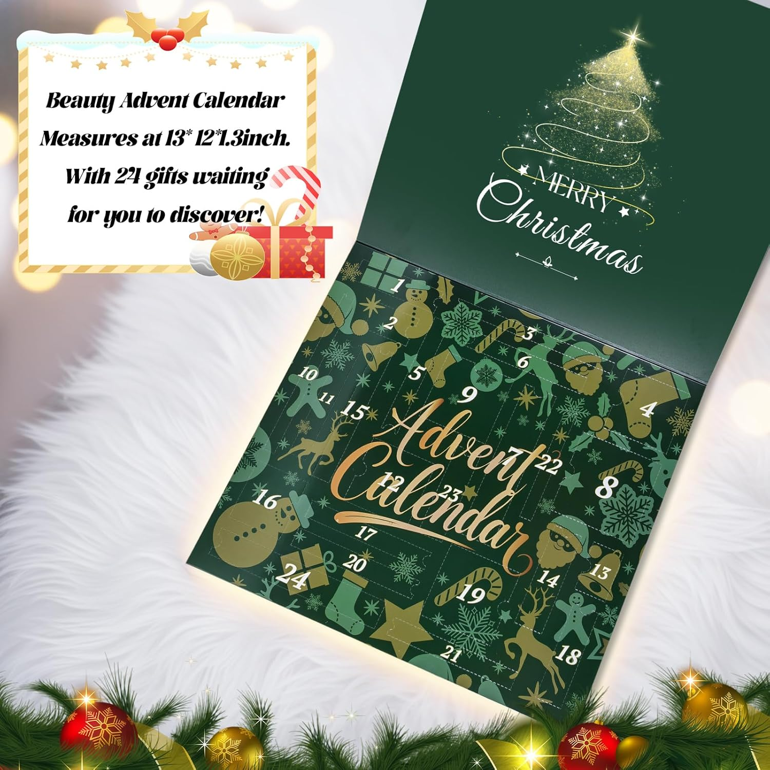 DAGEDA Beauty Advent Calendar 2025,24 Days Christmas Makeup Gifts for Women,Contains Beauty Makeup Kit, Xmas Clothes Accessories, 24 Surprise Christmas Countdown Festival Gifts Set for Women Girls