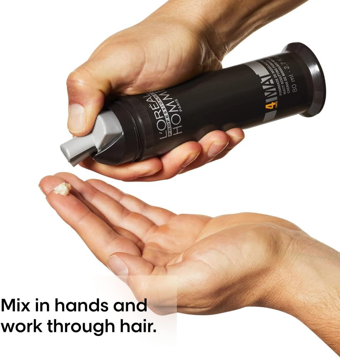 L'Oreal Professionnel Homme Matt Sculpting Pomade 80 Ml image number 5