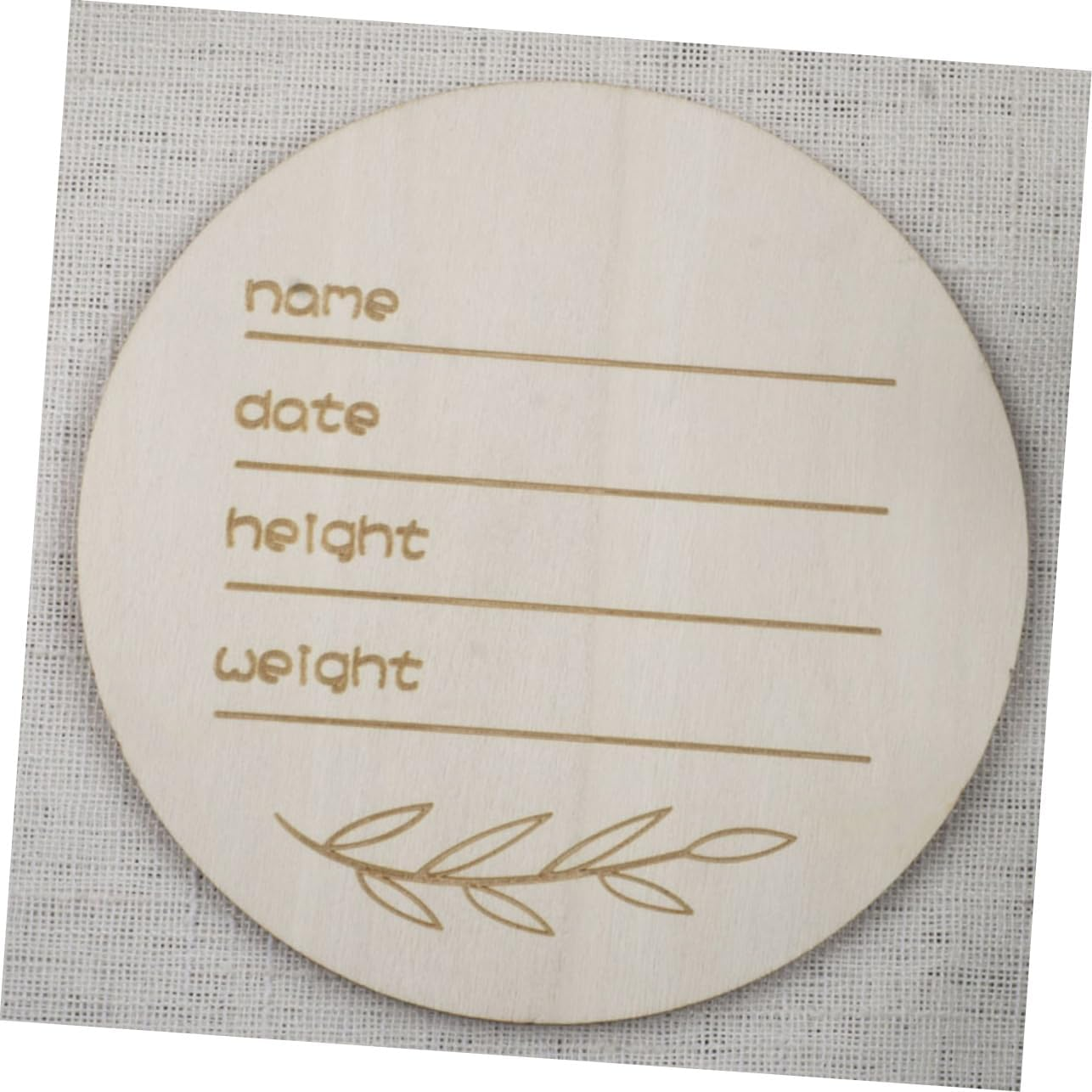 DOITOOL 12Pcs Wooden Birth Announcement Sign Smooth round Keepsake for Newborn Photography Creative Design Milestone Cards for Capturing Growth Moments