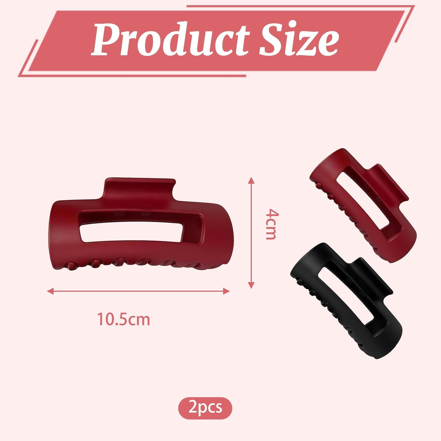 Xanthelle Haarklammer, Pack of 2 Large Hair Claws for Women, Squishy Silicone Grip Non-Slip, Soft Large Hair Clip for Thick Hair, Comfortable Hair Clips image number 2