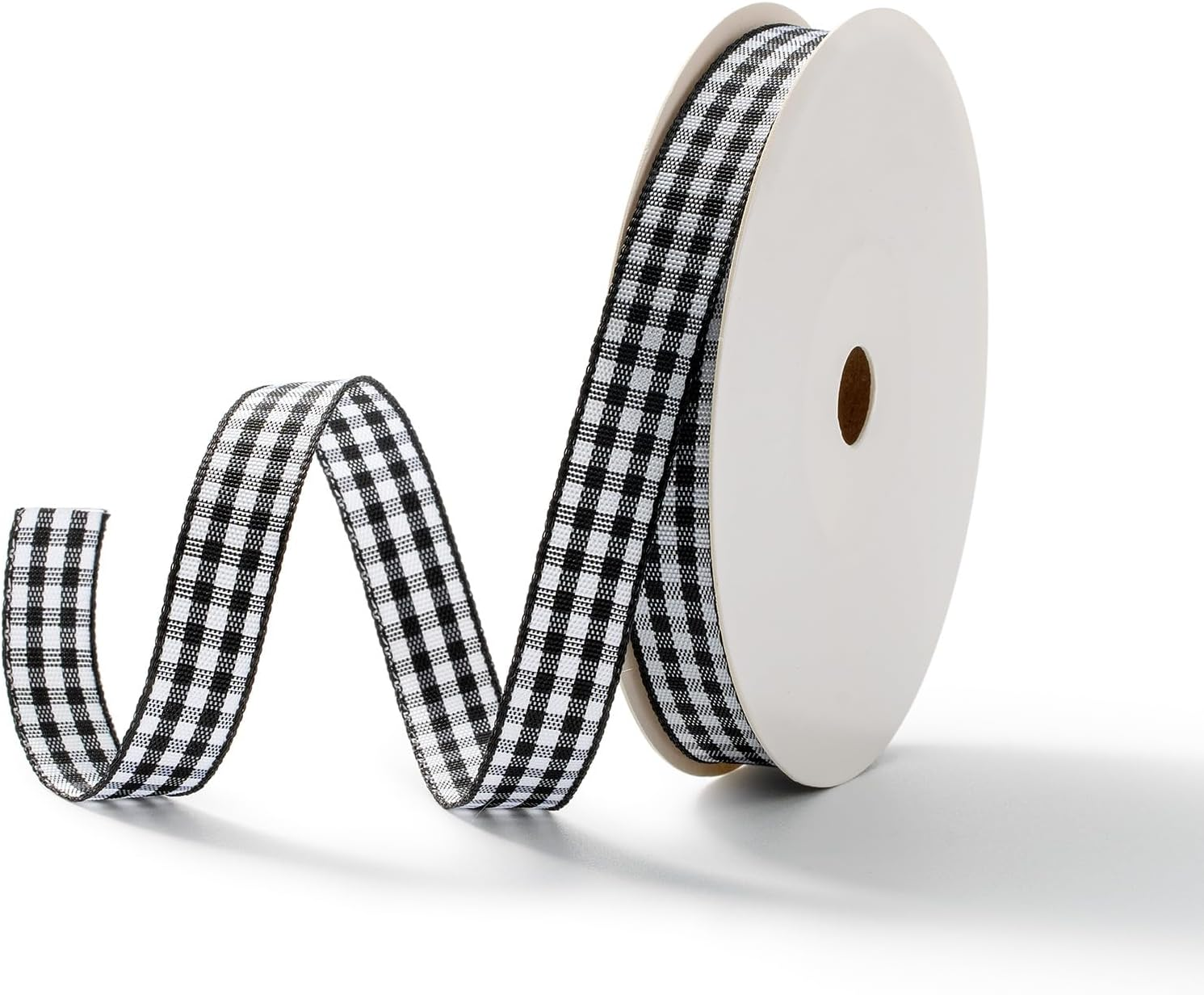 Black Ribbon Gift Ribbon Black White Grosgrain Ribbon Ribbon for Gift Wrapping Flower Wrapping Craft Bows 3/8 Inch X 10 Yd