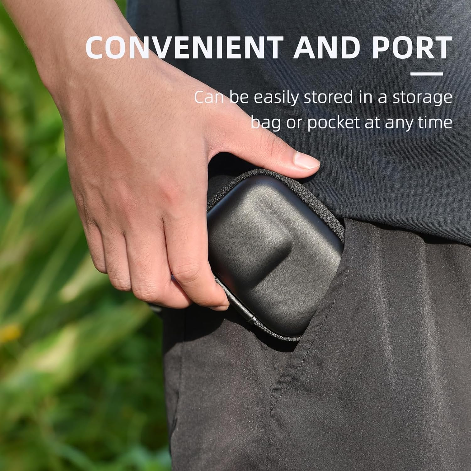 Shell Case for Go Pro,Rugged Hard Compact Travel Camear Storage Organiser with Carabiner Clip,Protective Bag for Insta360/Dji Mini 4 Pro/Kids Camera DJI Action 5 Pro/4/3 & Hero 13 Accessories Black image number 2