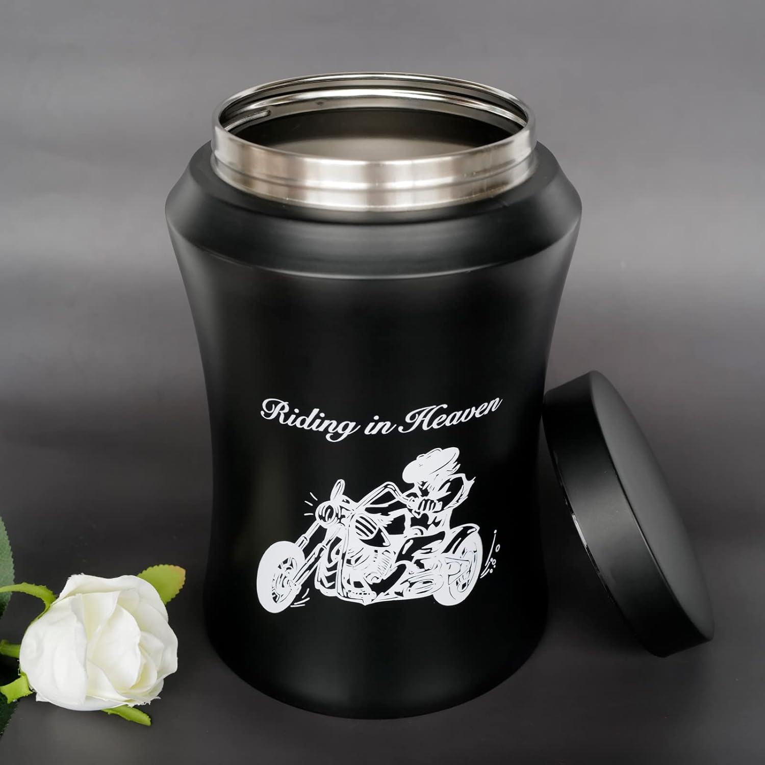 Large Cremation Urns for Adult Male-Female Ashes, up to 220 Lbs Decorative Urn for Rider Human Ashes with Velvet Bag(Motorcycle) image number 4