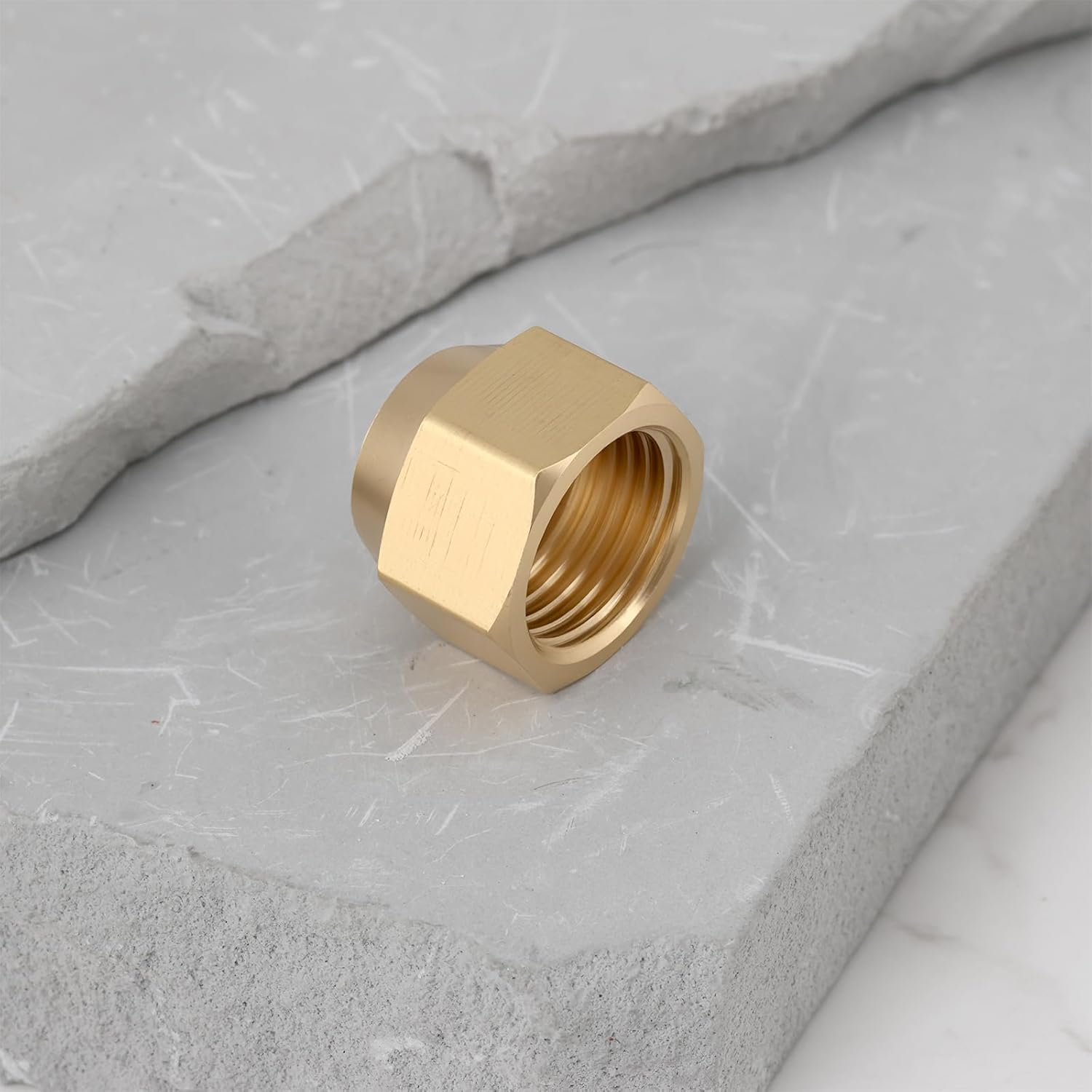 Emsea 4Pcs 10MM M16X1.5 Thread Brass Flare Reducing Nuts for Refrigeration, HVAC, Heating, Industrial Piping Systems image number 1