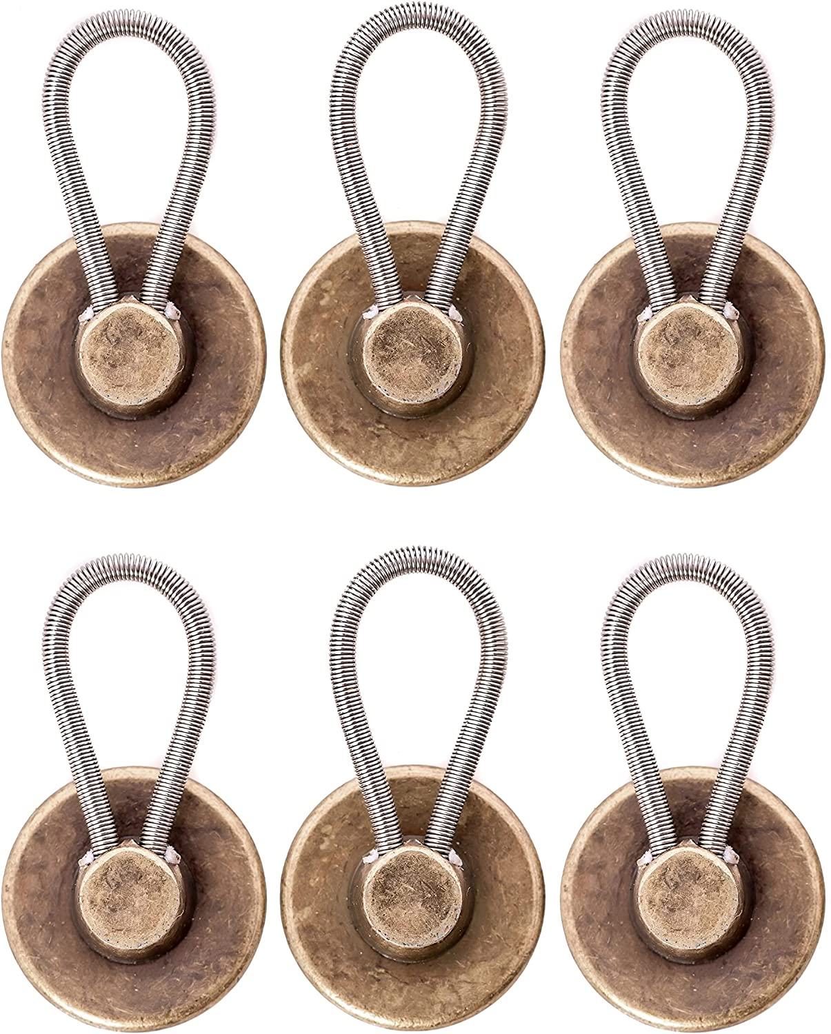 Button Extender for Pants, Jeans - 6-Pack Waist Pant Button Extender - Strong Flexible Jean Waist Extender - Discreet Waistband Extender for Men Women - Modern Durable Metal Pant Extenders for Women, image number 2