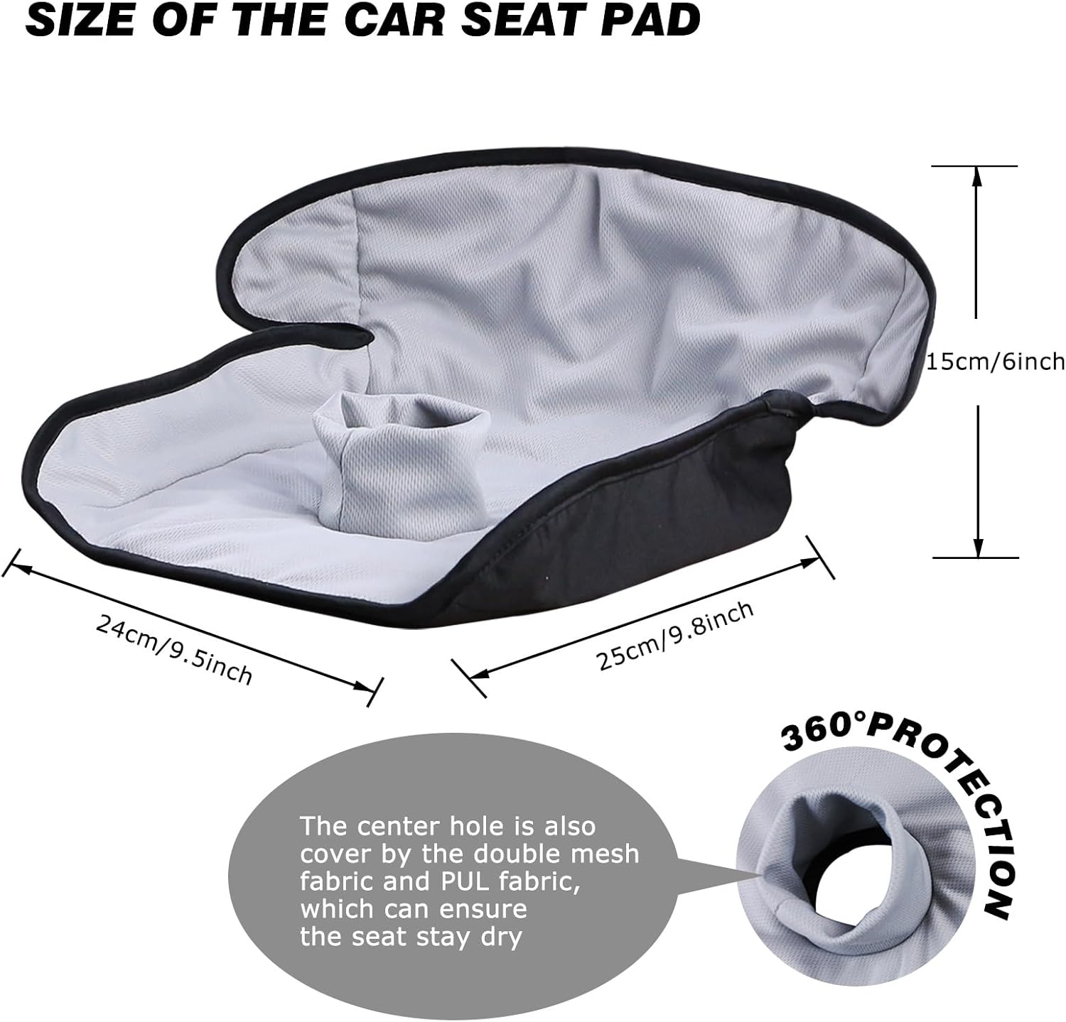 Piddle Pads, Multi-Use and Leak Free Lines for Baby Stroller, High Chair & Car Seat, Waterproof Toilet Training Seat Covers for Toddles (Grey (1 Pack)) image number 2