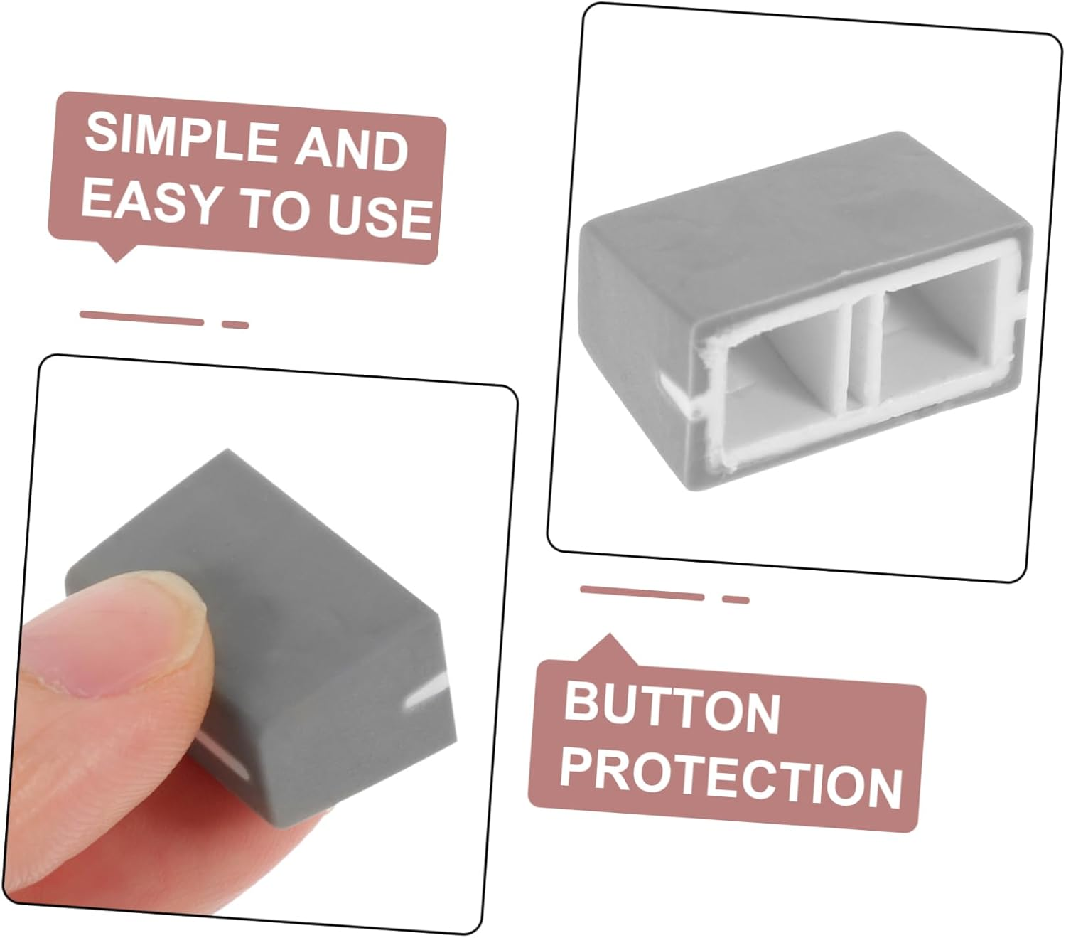 Vaguelly 5Pcs Grey 4Mm Hole Fader Cap Replacement for Mixer Console Slider Knobs Dj Deck Straight Slide Buttons Accessories - Grey image number 6