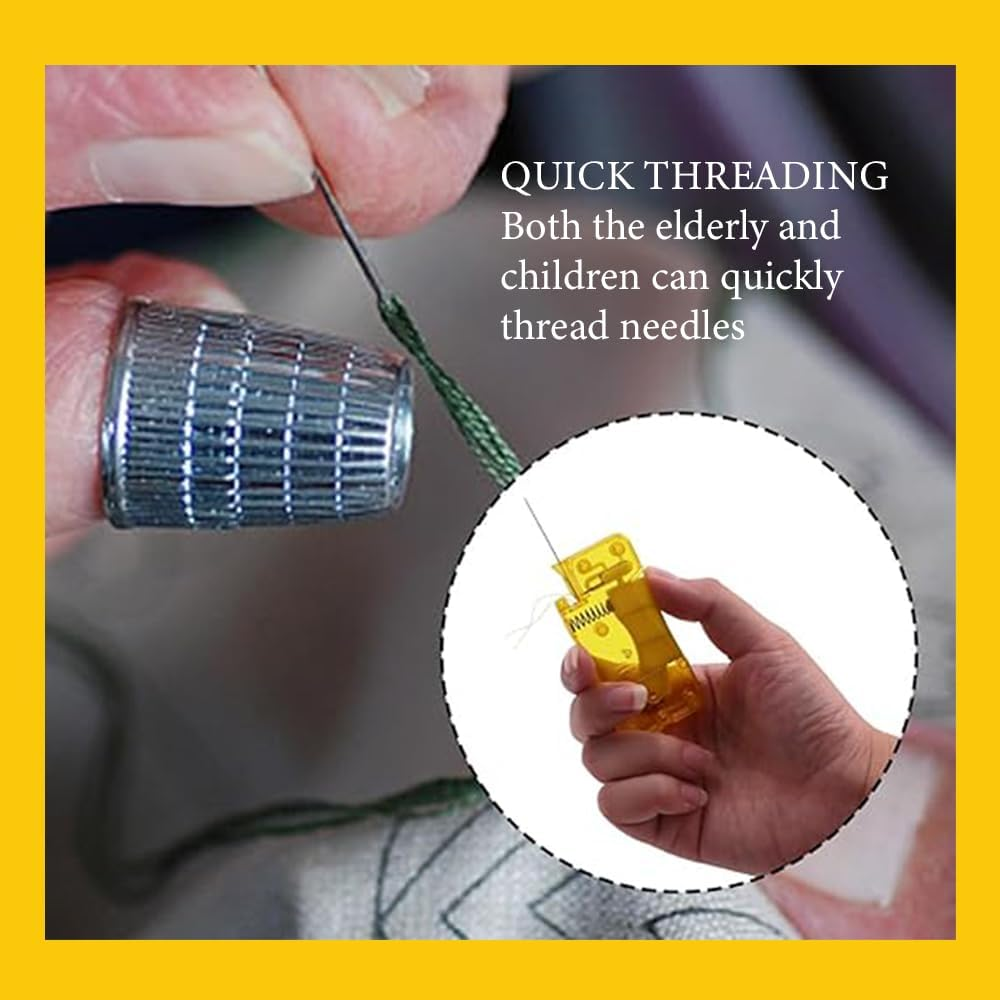 10PCS Automatic Needle Threader,Simple Needle Threader,Self-Thread Guide,Plastic Sewing Accessories, DIY Stitch Insertion Tool,For Hand Stitching and Sewing Machine Needle Fast Lead image number 1