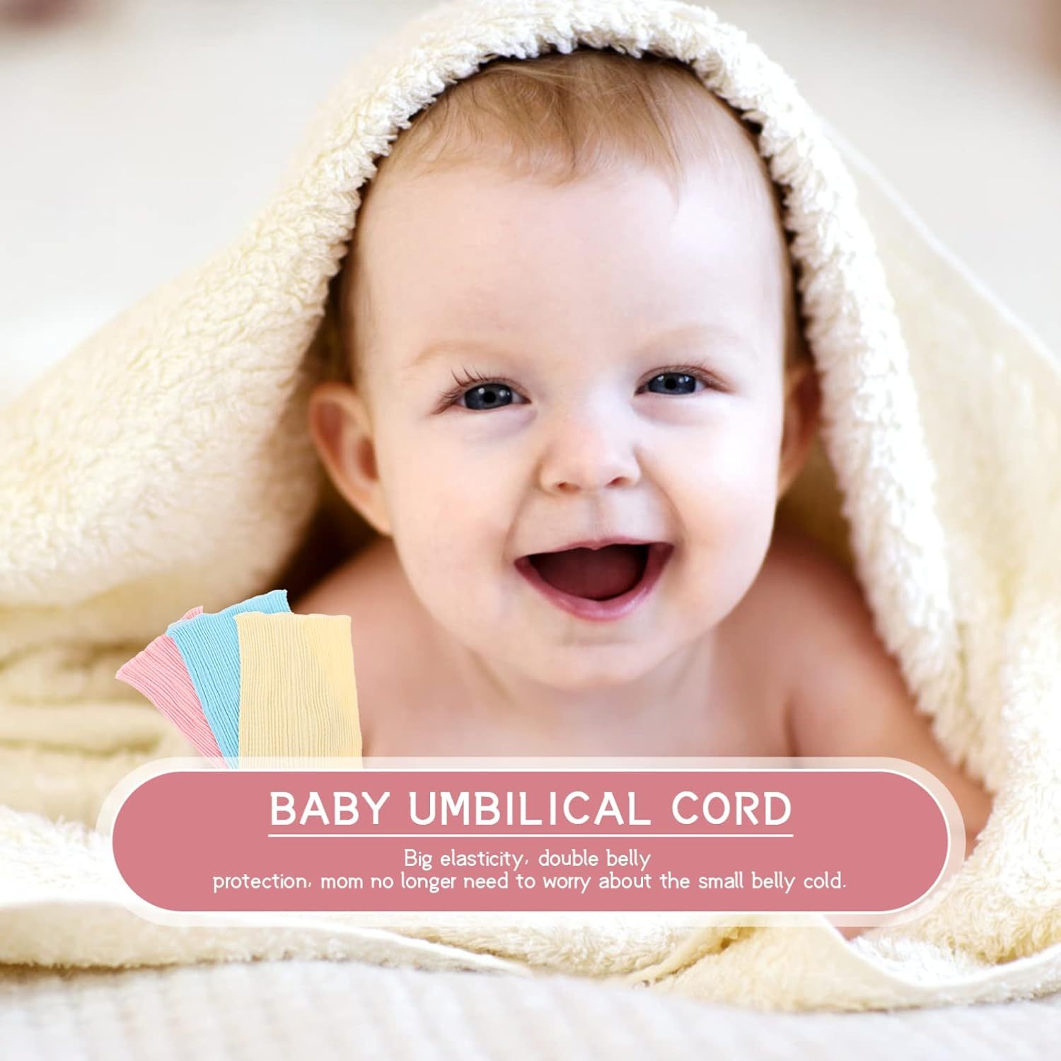 Ifundom 3Pcs Newborn Belly Band Baby Navel Band Elastic Cotton Umbilical Protector Soft Breathable Infant Belly Wrap for Infant Warmth and Protection image number 3