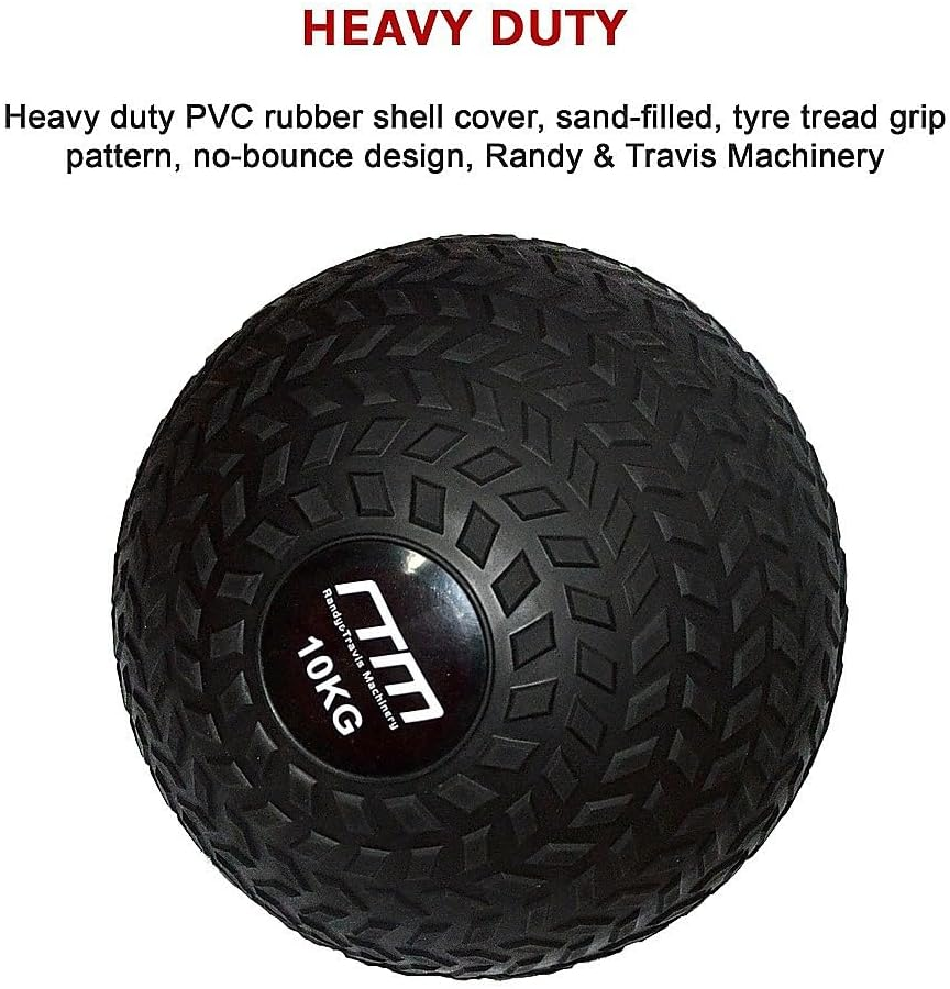 10Kg Non-Bounce Tyre Thread Slam Ball Dead Ball Medicine Ball for Gym Fitness MMA Volleyball Sports Core Strength Circuit Training Strength and Endurance Training Weights Exercise Workout image number 1