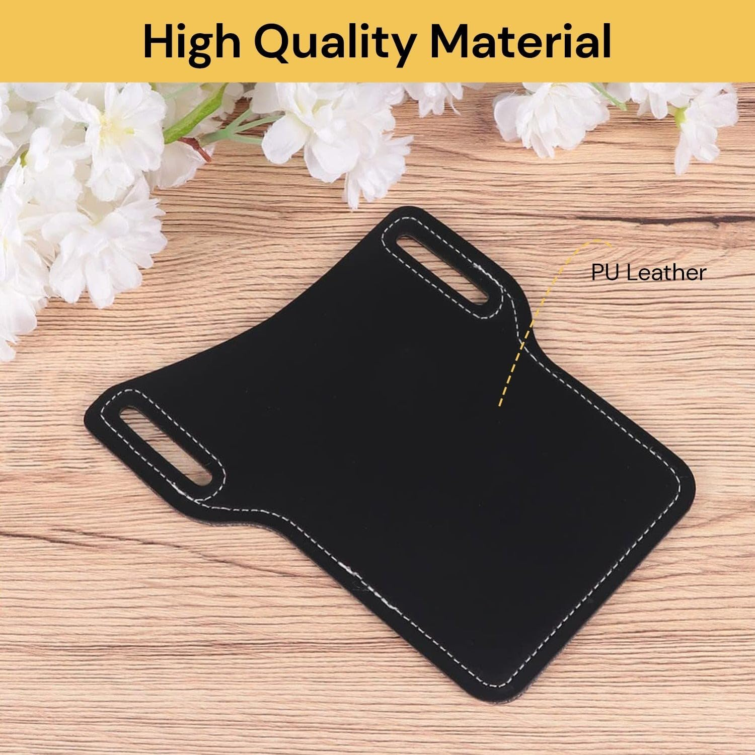 Men Outdoor Belt Waist Bag Leather Case Pouch Cell Phone Card Holder Cover Phone Storage Pouch image number 3