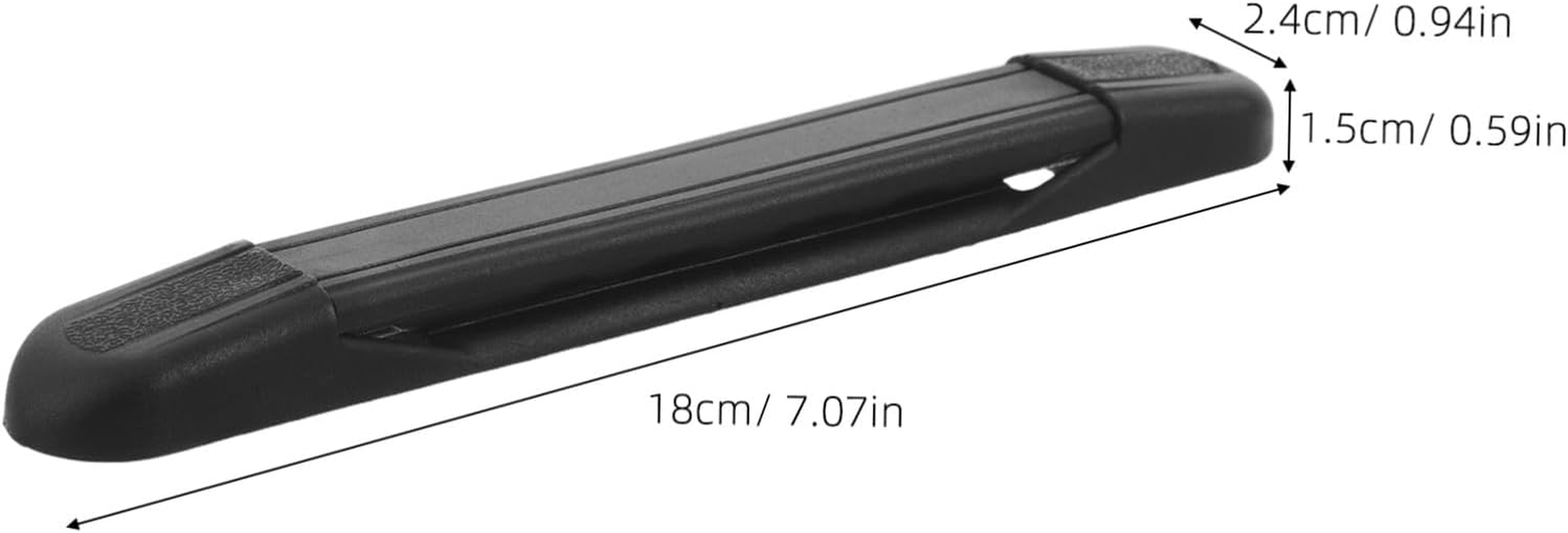 FINISPERSOO 12Pcs Black Plastic Luggage Replacement Handles Lightweight Sturdy Suitcase Repair Parts Ergonomic Grip for Travel Bags Handbags and Trunks Comfortable Carrying Accessories image number 4