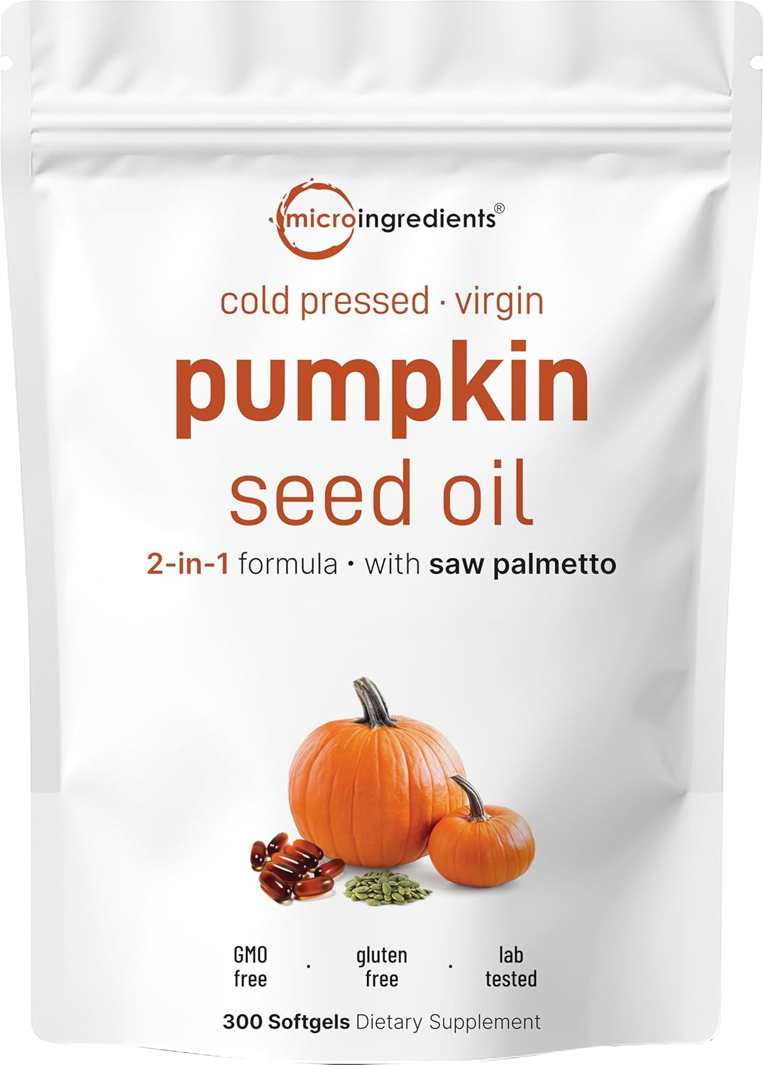 Pumpkin Seed Oil with Saw Palmetto, 3,000Mg per Serving, 300 Softgels | Cold Pressed, Pure Virgin Oil, Herbal Supplement | Supports Urinary, Bladder & Prostate Health | Non-Gmo image number 3