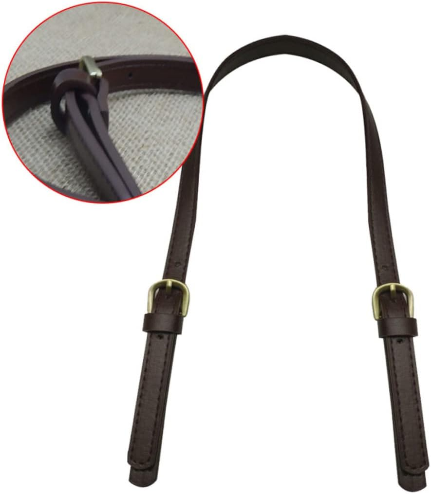 SEWACC 2Pcs Leather Bag Strap Handbag Belt Dual Buckles Adjustable Crossbody Shoulder Strap for Women Tote Bag