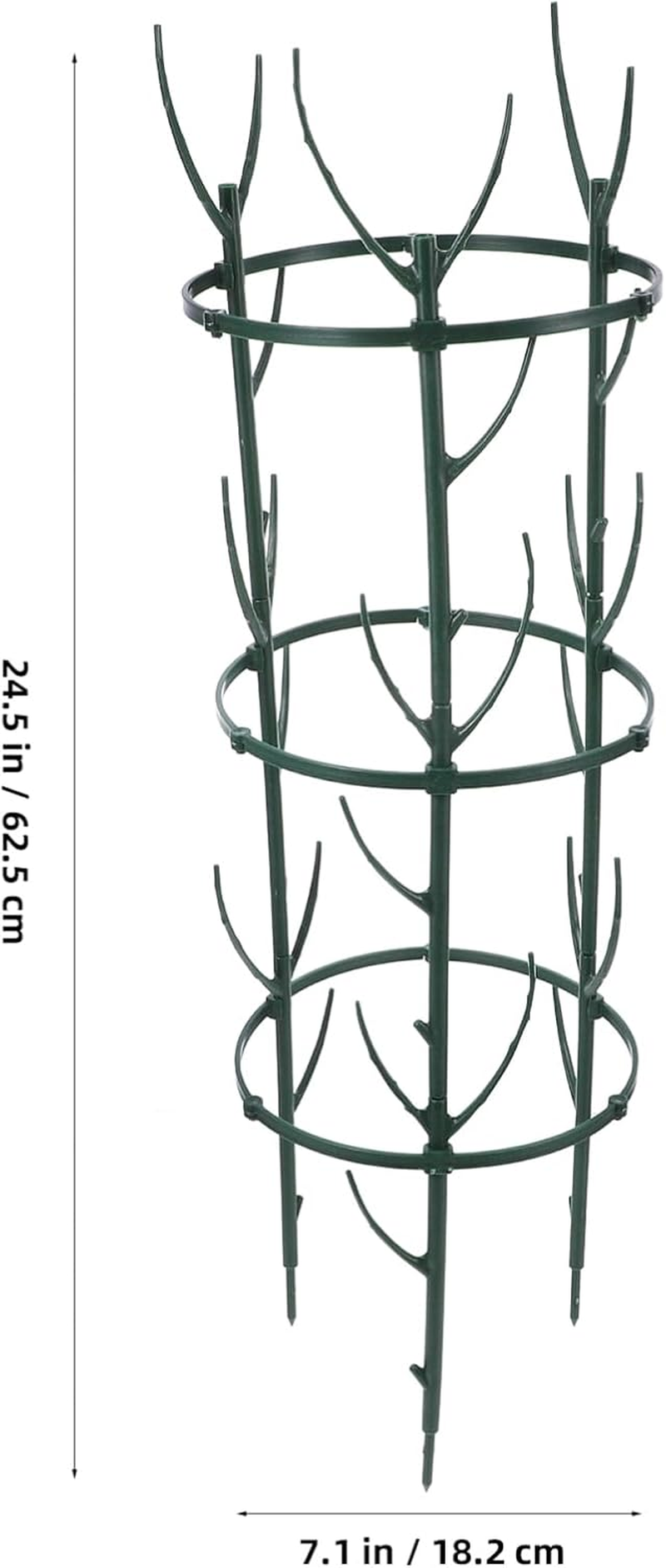 ULTECHNOVO Three-Level Plant Support Stand Twig Trellis for Climbing Plants Detachable and Stackable Garden Supplies Nurturing and Outdoor Gardening image number 5