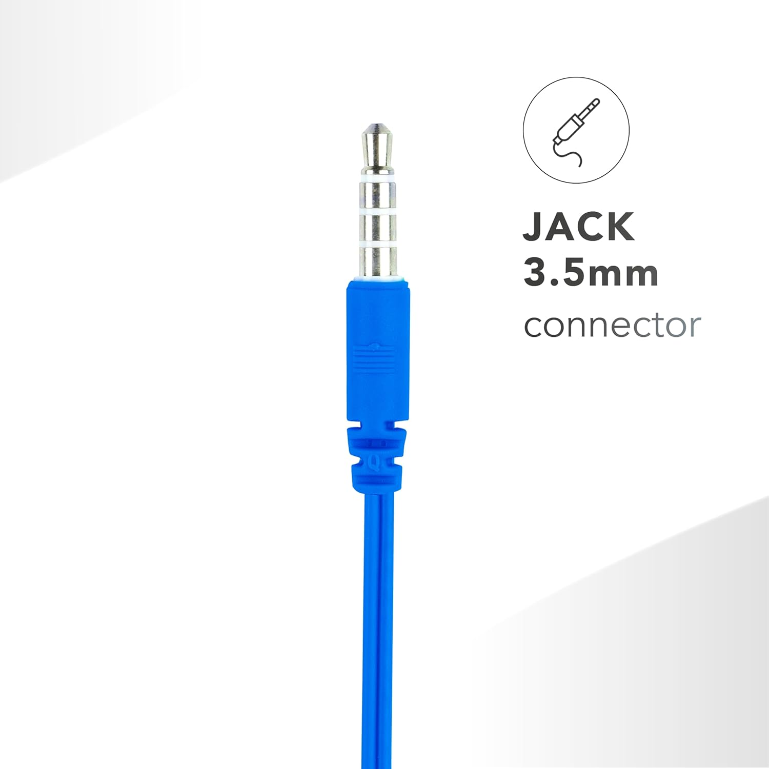 Music Sound | Fullcolor Intra-Auriculaires Wired Headphones | In-Ear Stereo Headphones with Wired and Built-In Microphone - 3.5Mm Jack - 1.2M Anti-Tangle Cable - Blue image number 4