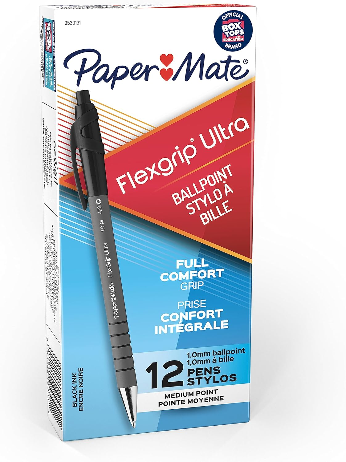 Paper Mate Flex Grip Rt 1.0Mm Pen, Black 12-Pack image number 3