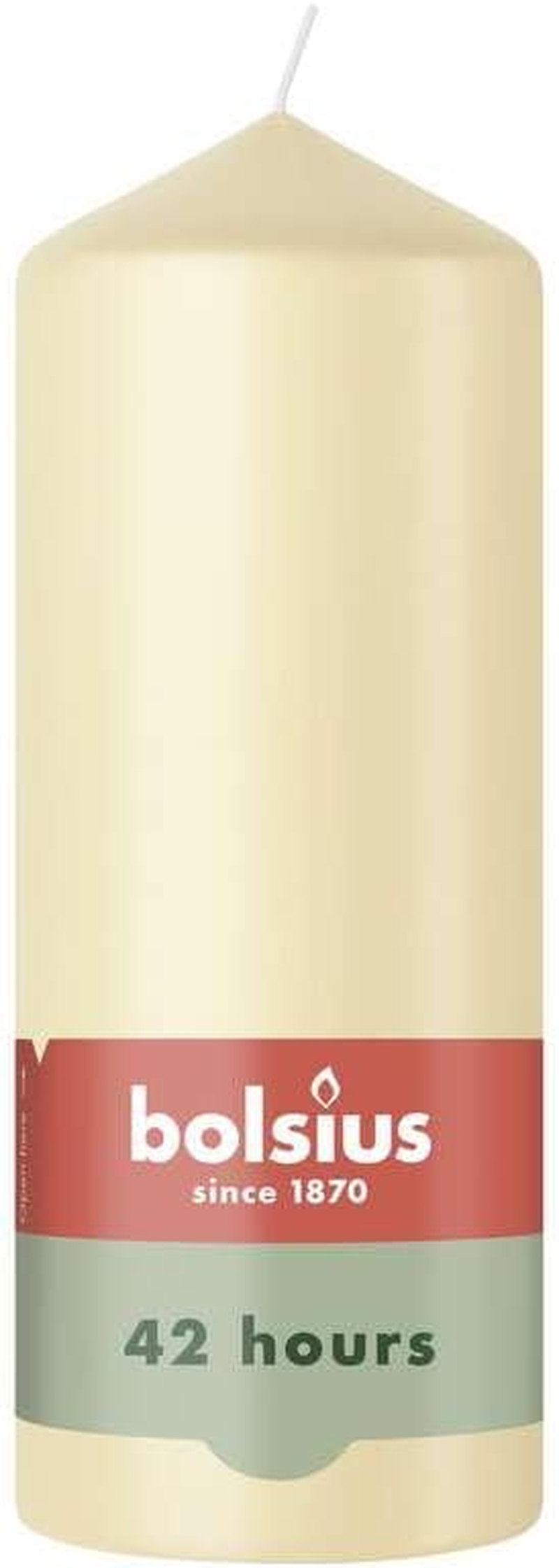 Bolsius - Pillar Candle - Beige - 15 Cm - Burning Time 42 Hours - with Natural Extracts - Natural Plant Wax - without Palm Oil image number 4