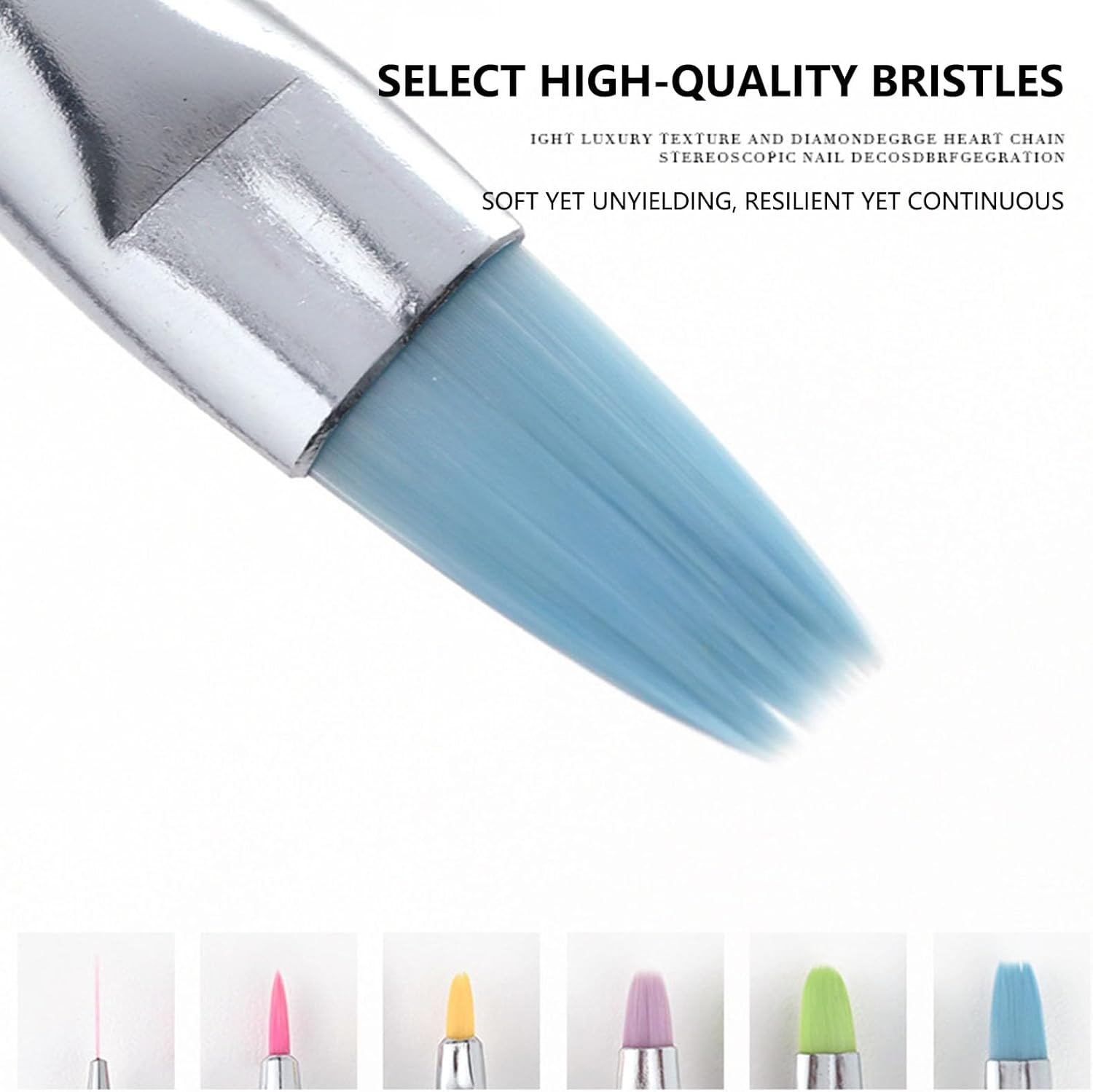 &zwnj;Taoluwin 6Pcs Nail Art Brushes Set, Professional Nail Art Design Pen, Nail Painting Brushes Kit with Acrylic Handle, Easy to Clean, Perfect Gift for Nail Artists image number 1