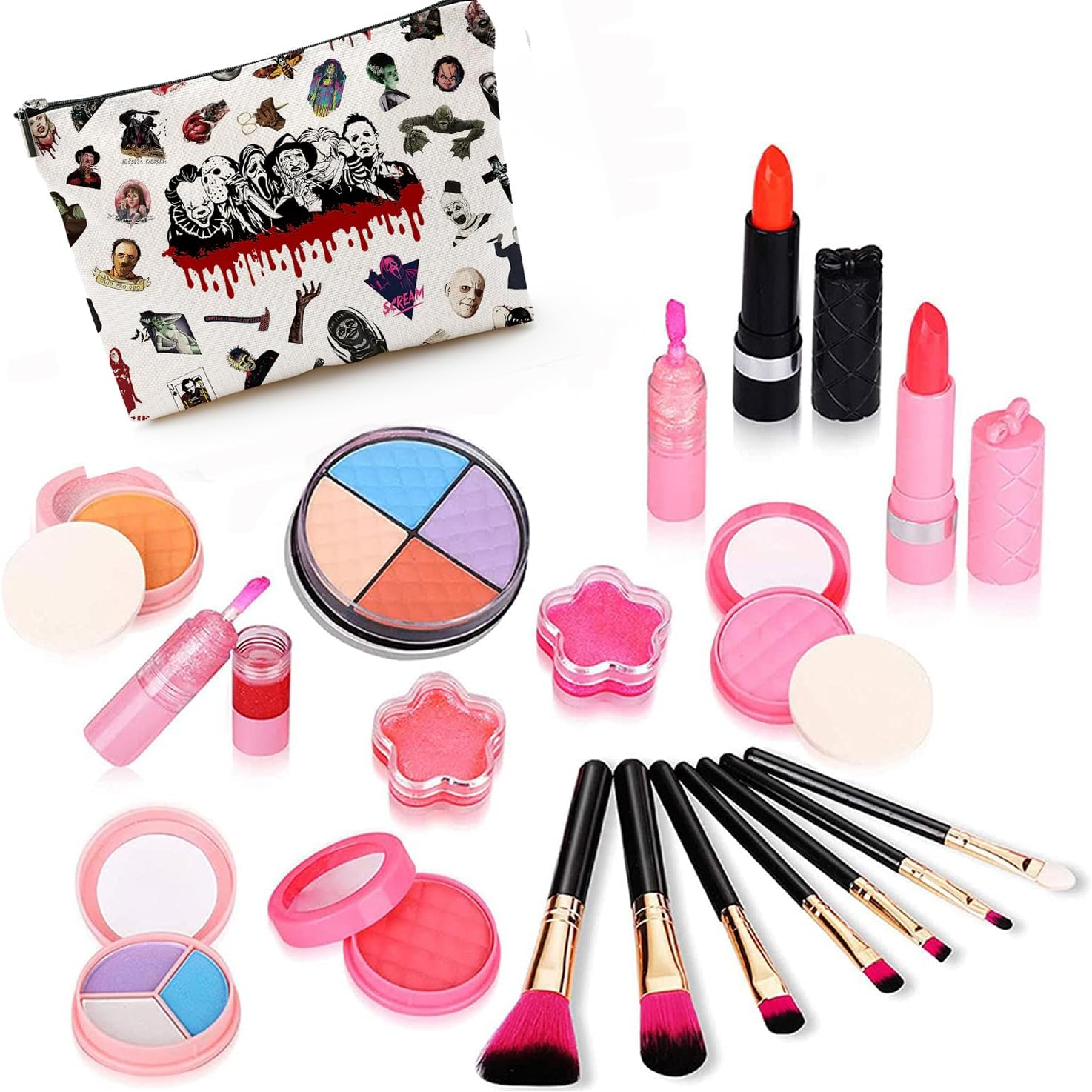 Mix Makeup Bag, Colorful, Horror image number 1