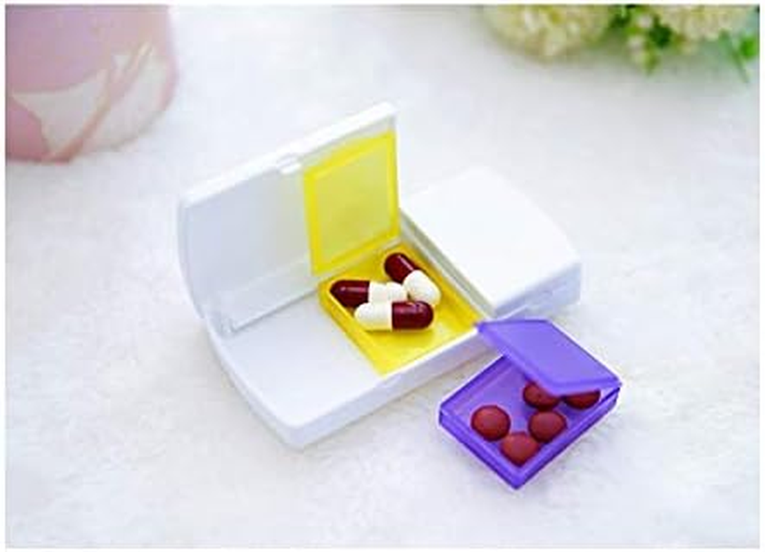 Pill Cutter Tablet Splitter Medicine Case Pill Box Portable Pill Box (White) image number 2