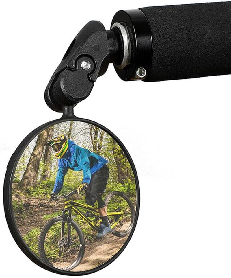 AIMALL 360&deg; Adjustable MTB Mountain Bike Rearview Mirror, Foldable Handlebar Convex Rear View Mirror for Cycling Safety, Fits 0.69-0.87 Inch (17.4-22Mm) Handlebar Diameter image number 2