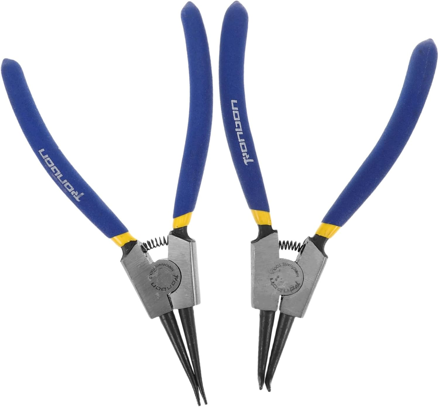 Operitacx 2Pcs Circlip Pliers Internal External Retaining Tools with Bent Nose for Mechanical Automotive Maintenance High Construction for Durability image number 1