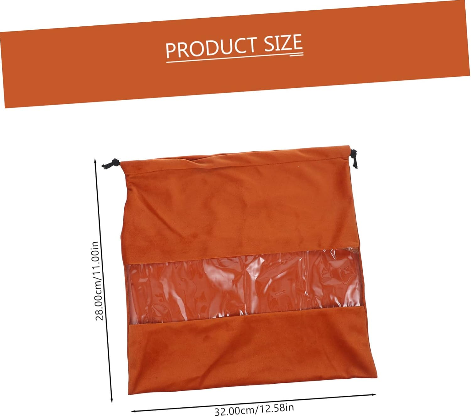 Beavorty Foldable Travel Hair Dryer Bag Hanging Storage Bag Drawstring Dustproof Drawstring Pouch for Low Wattage Hair Dryer Makeup Personal Items - Coffee image number 2