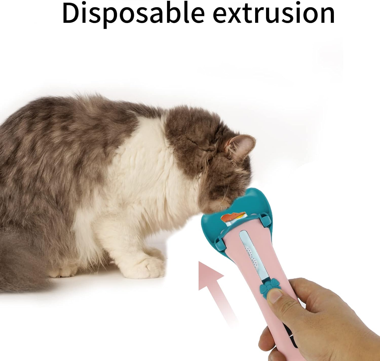 2Pcs Cat Strip Squeeze Spoon, Cute Cat Paw Shape Pet Feeder Lickable Snack Scoop for All Cats, Detachable Wet Food Spoons Multifunctional Feeding Tool for Treats, Liquid Snacks, Water image number 1