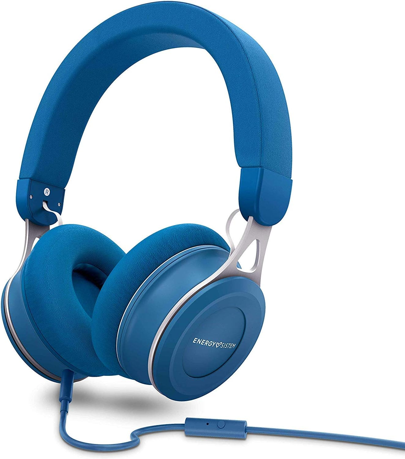 Energy Sistem Headphones Urban 3 Mic Blue (Deep Bass, Comfortable Ear Pads,Metal Finishes, Control Talk)